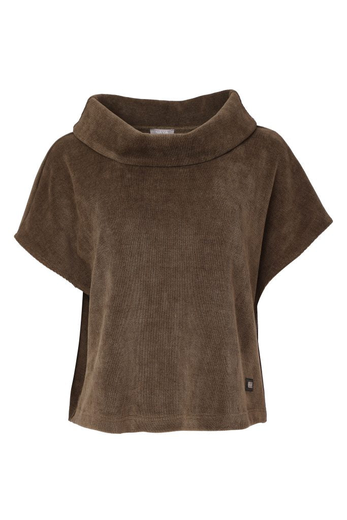 Army Cord Cowl Neck Top - NAW26253