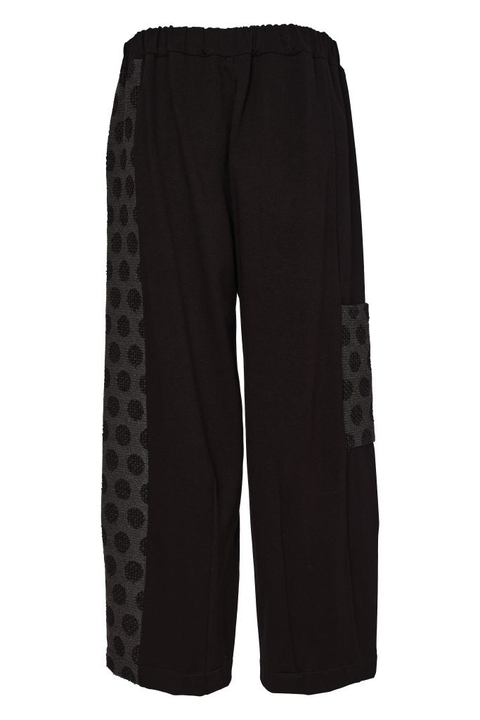 Black & Grey Jacquard Spot Trousers - NAW26274