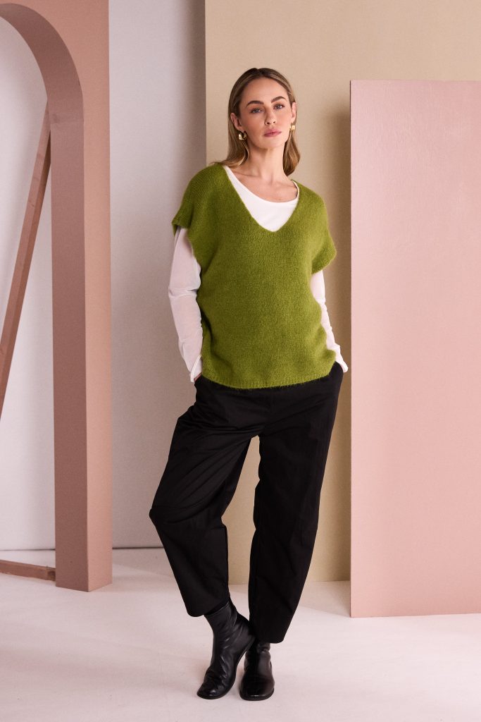 Avocado V Neck Knit - NAW26284
