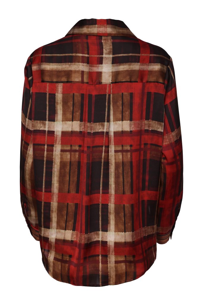 Clove Check Organza Shirt - NAW26289
