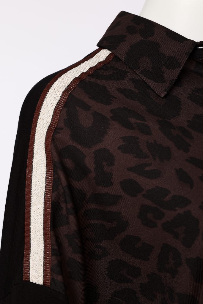 Black & Choko Animal Print Shirt - NAW26312
