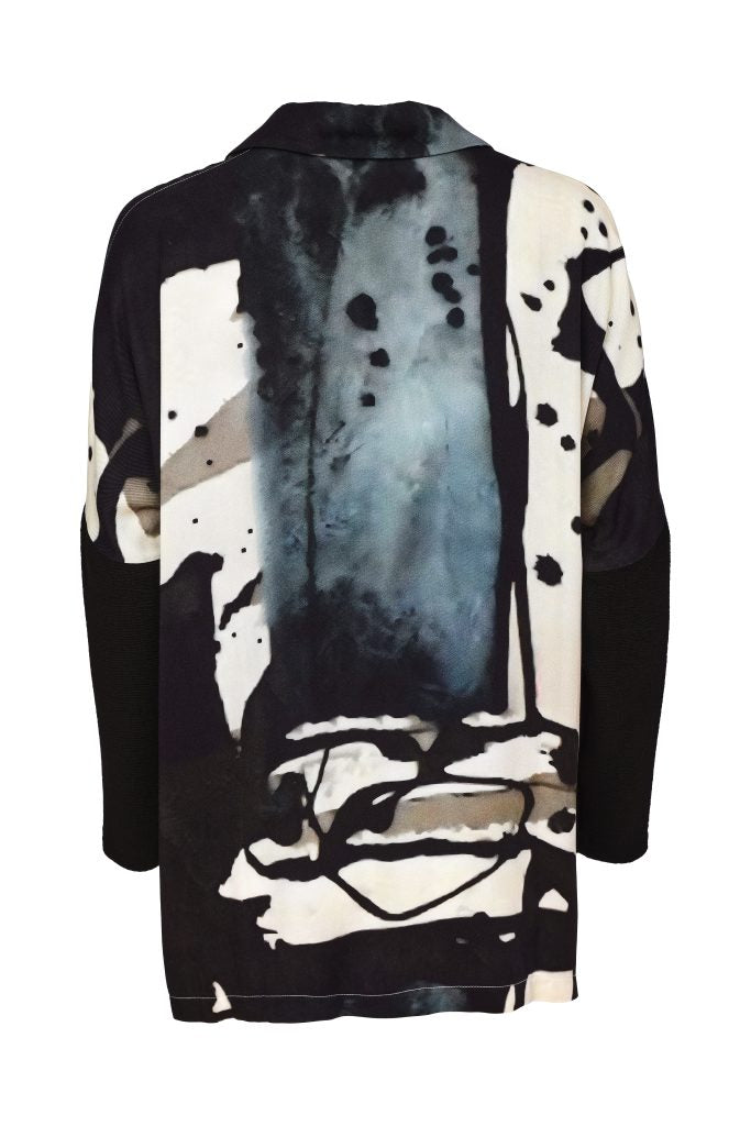 Black & Turuiz Print Shirt - NAW26320