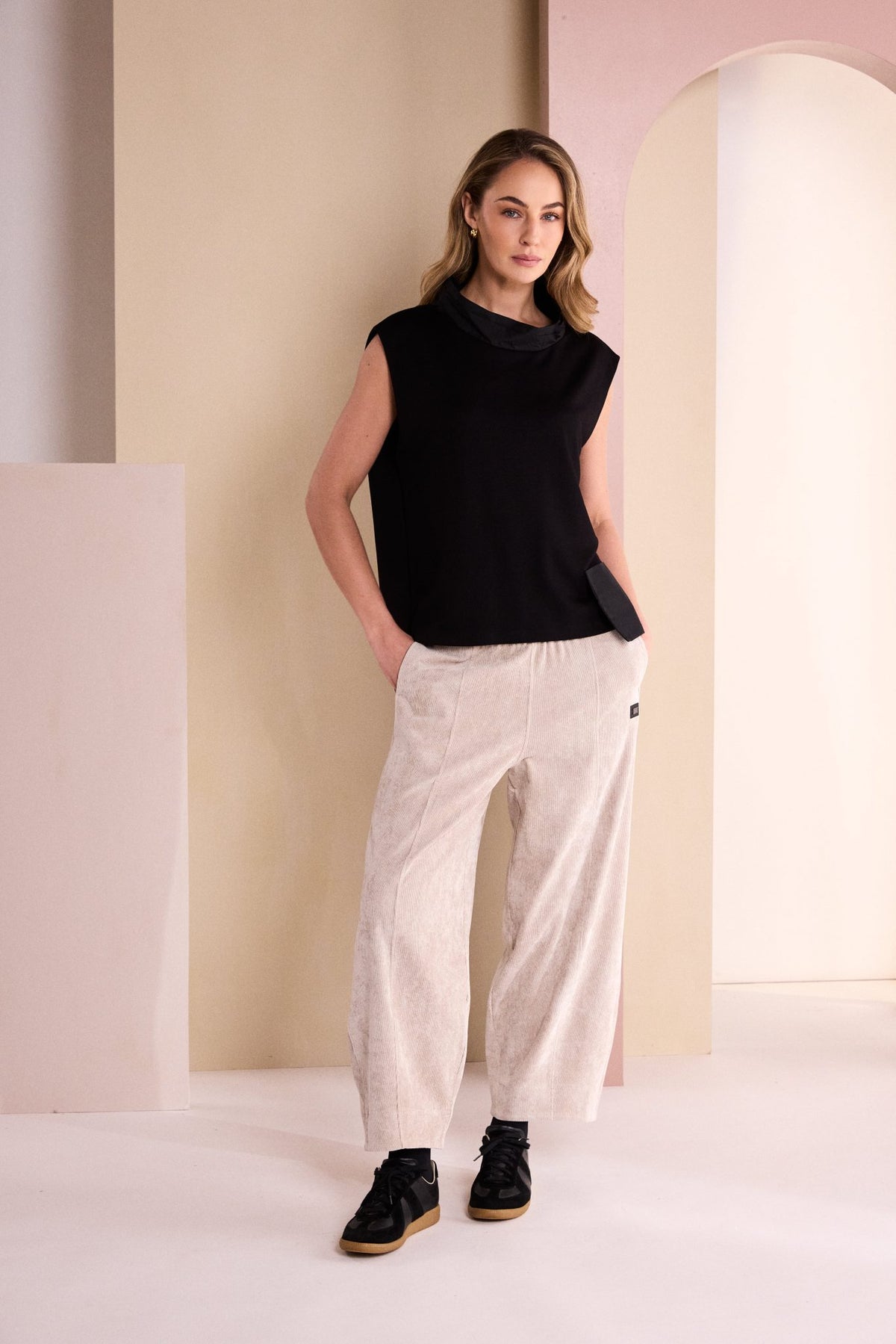 Stone Balloon Cord Trousers - NAW26247