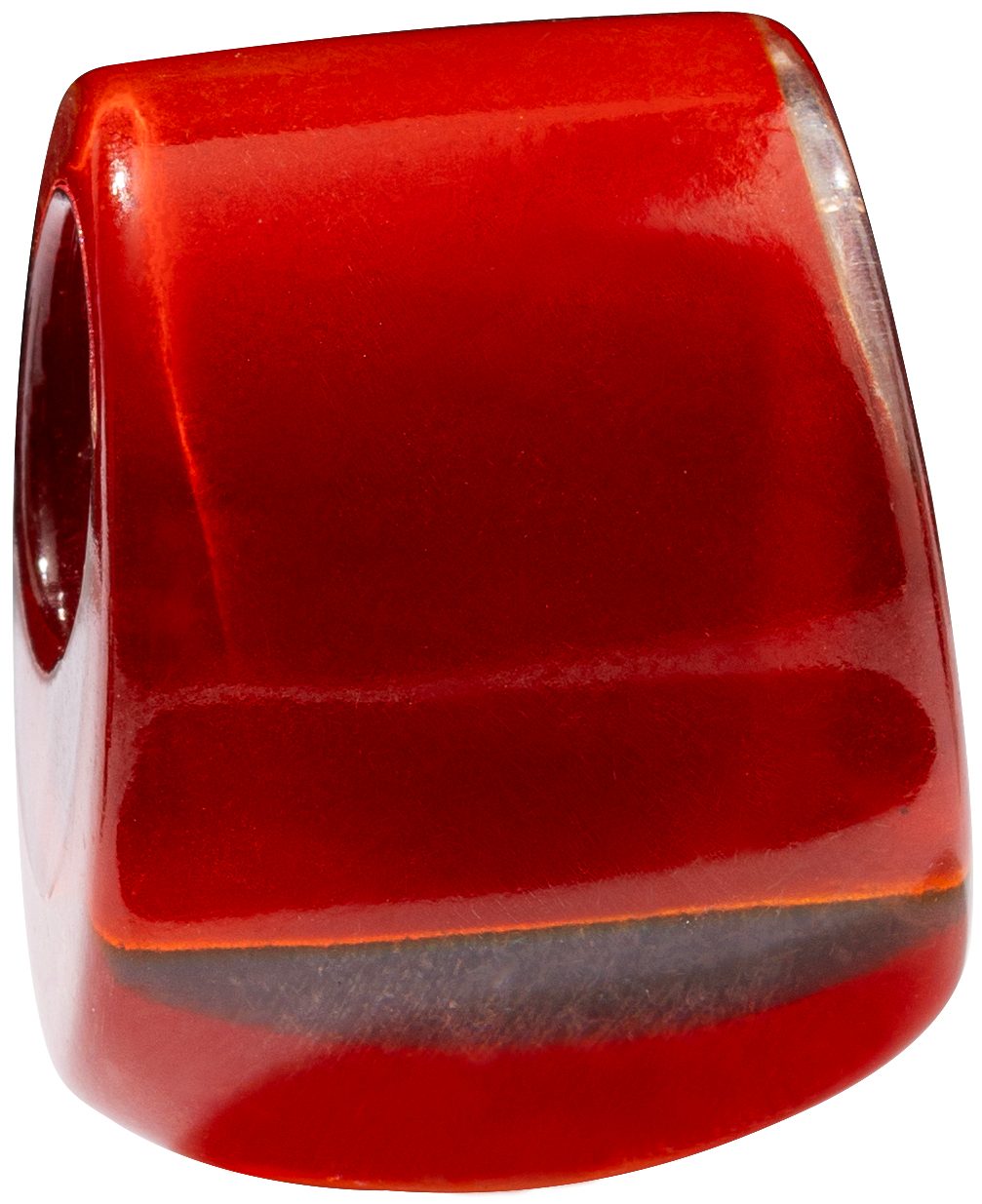Bliss Metallic Oval Red Musee Bead
