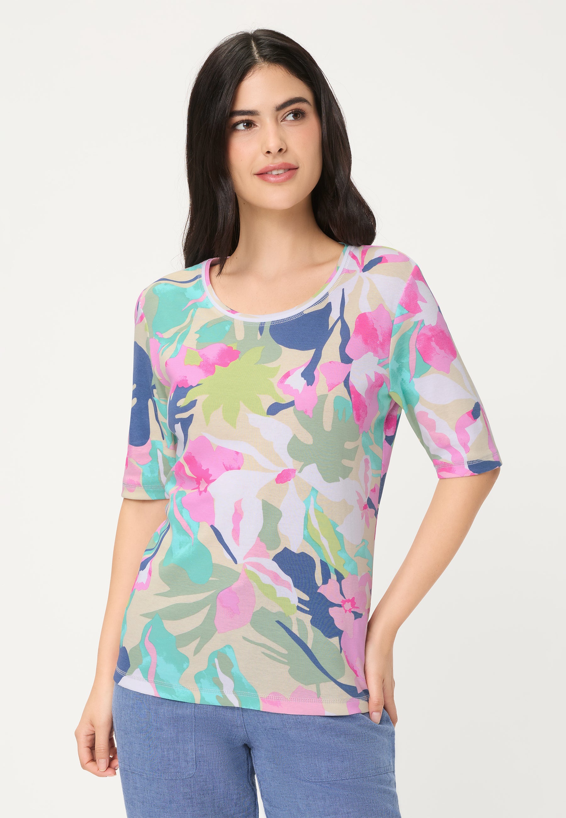 Pool Blue Floral T-Shirt - 11105397