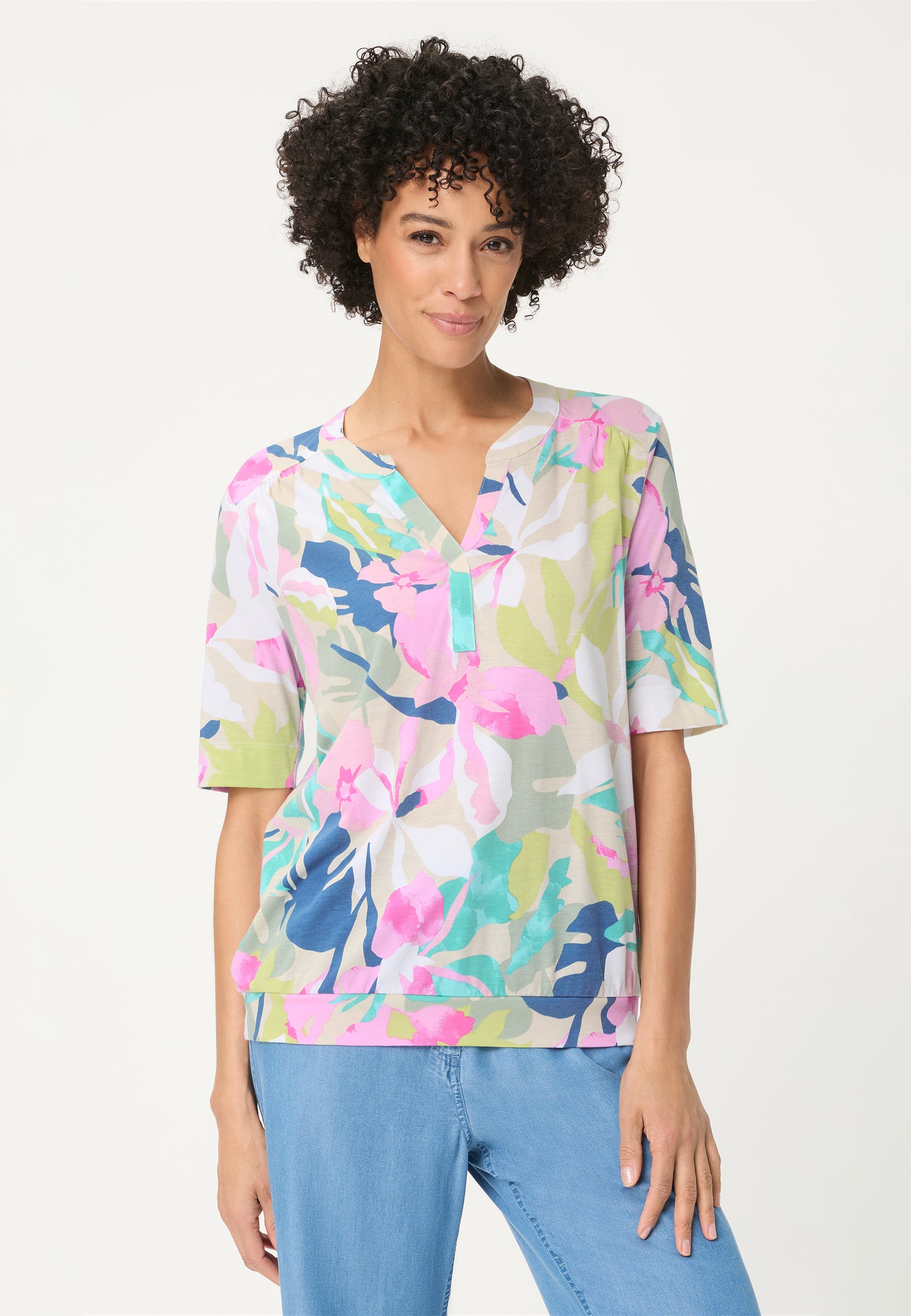 Pool Blue Floral Top - 11105399