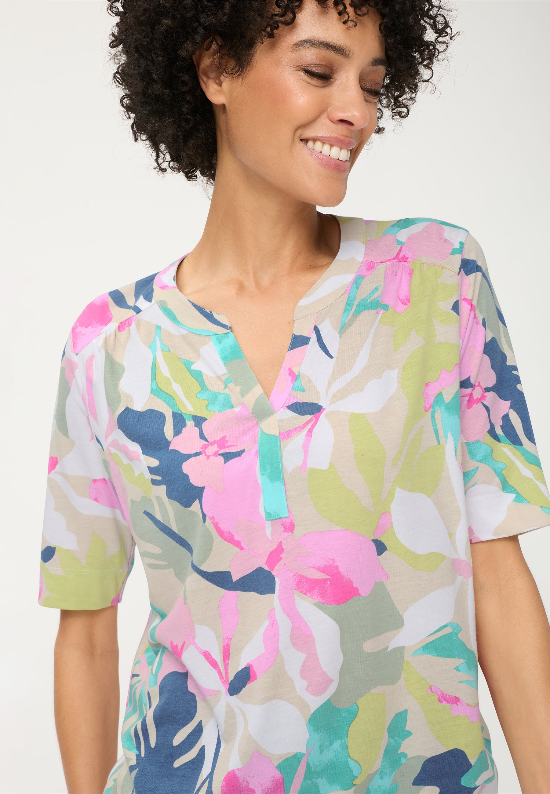 Pool Blue Floral Top - 11105399