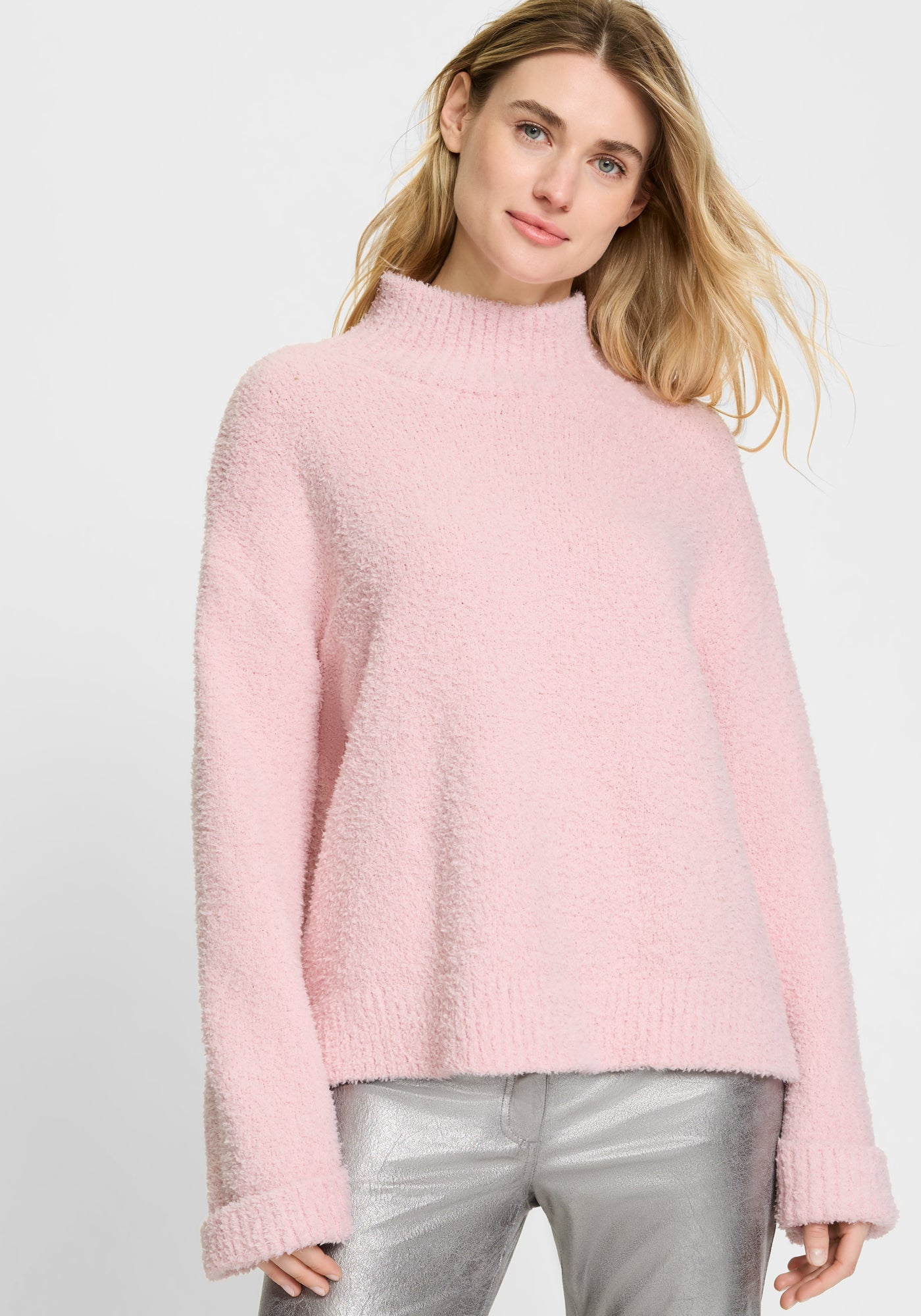 Parfait Pink Funnel Neck Jumper - 11004684