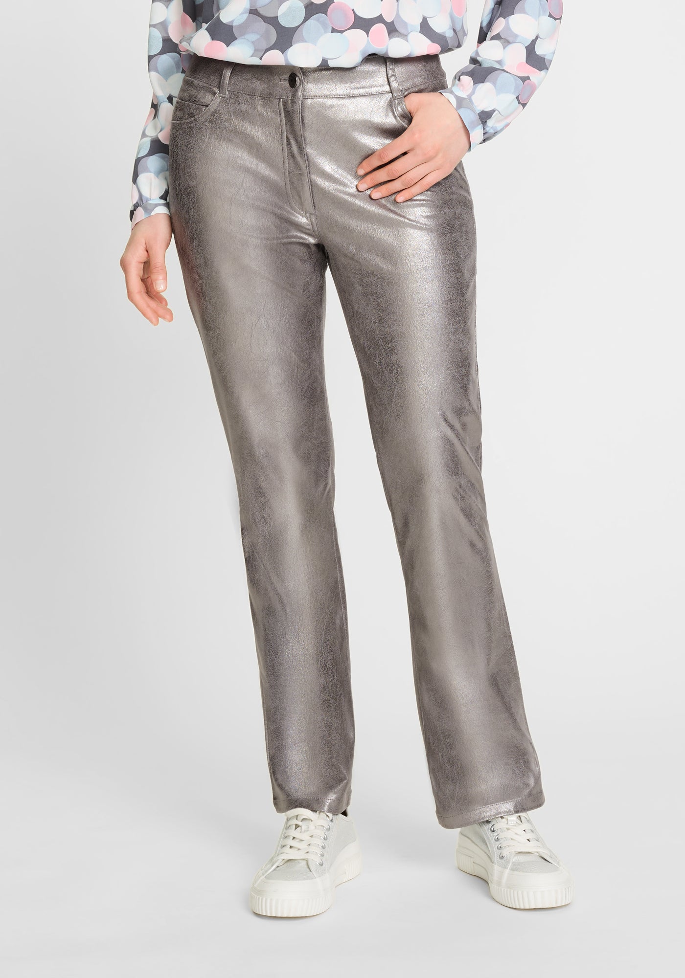 Grey Stone Metallic Pants - 14002445