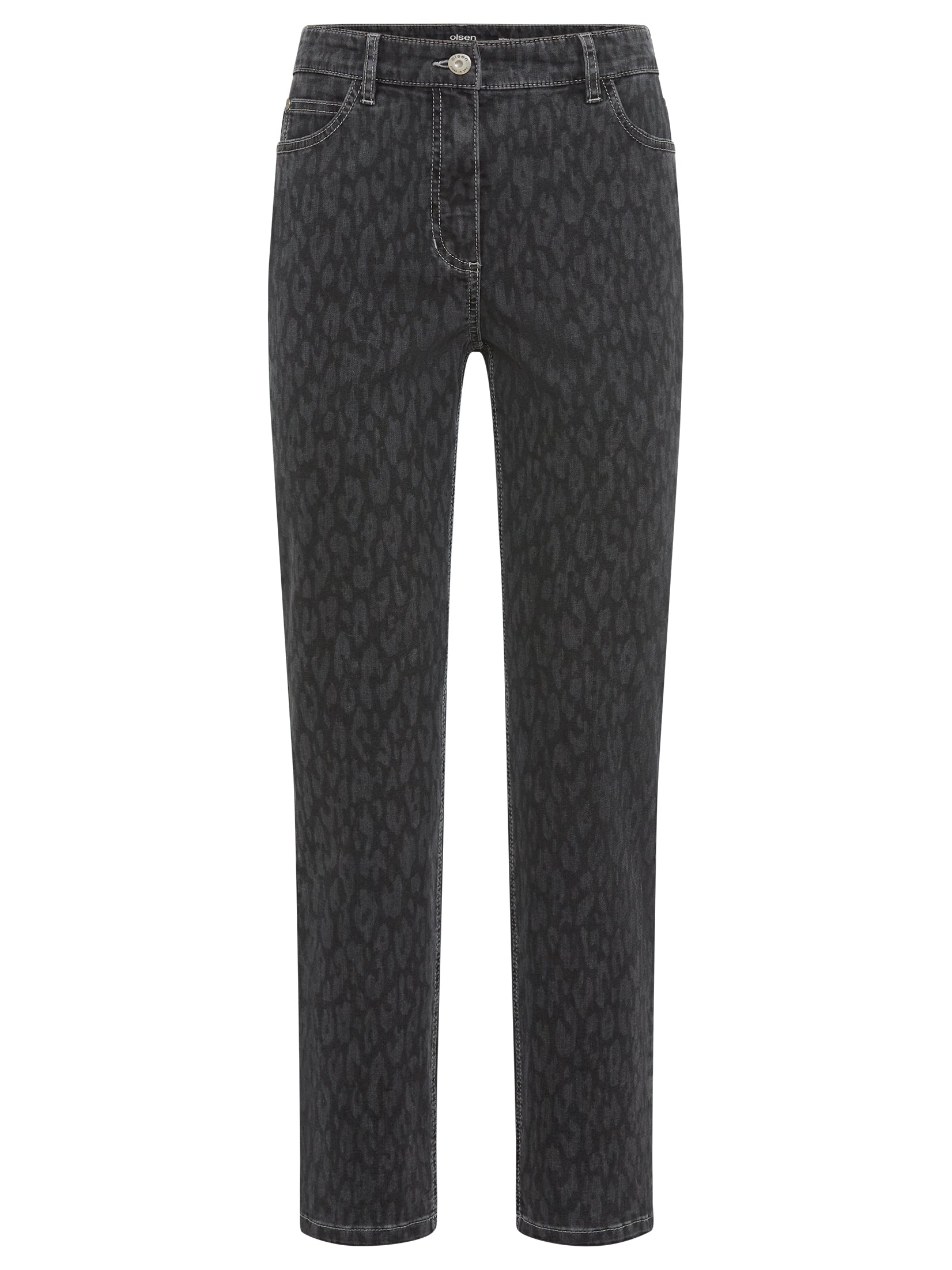 Slate Animal Print Jeans - 14002446