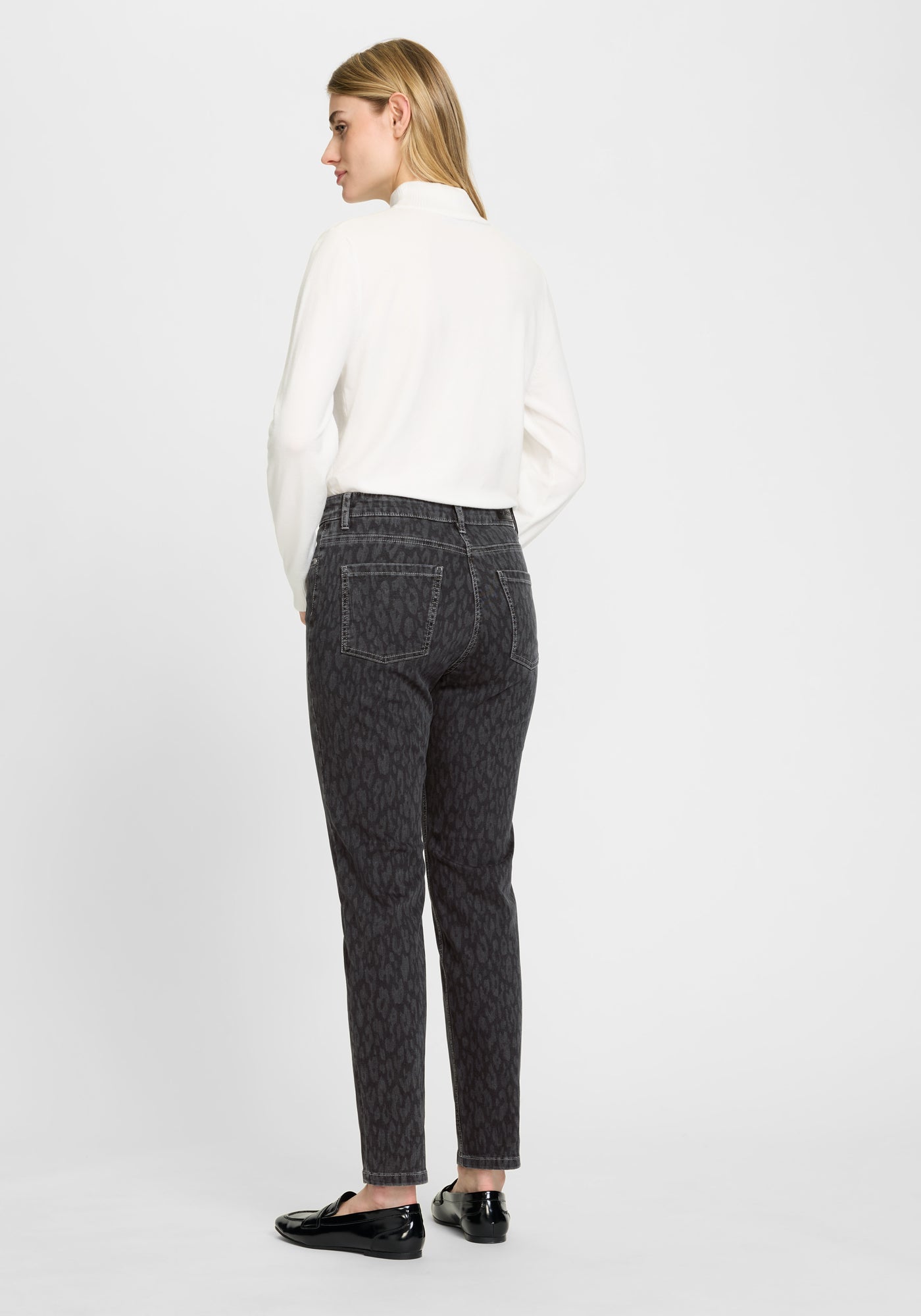 Slate Animal Print Jeans - 14002446