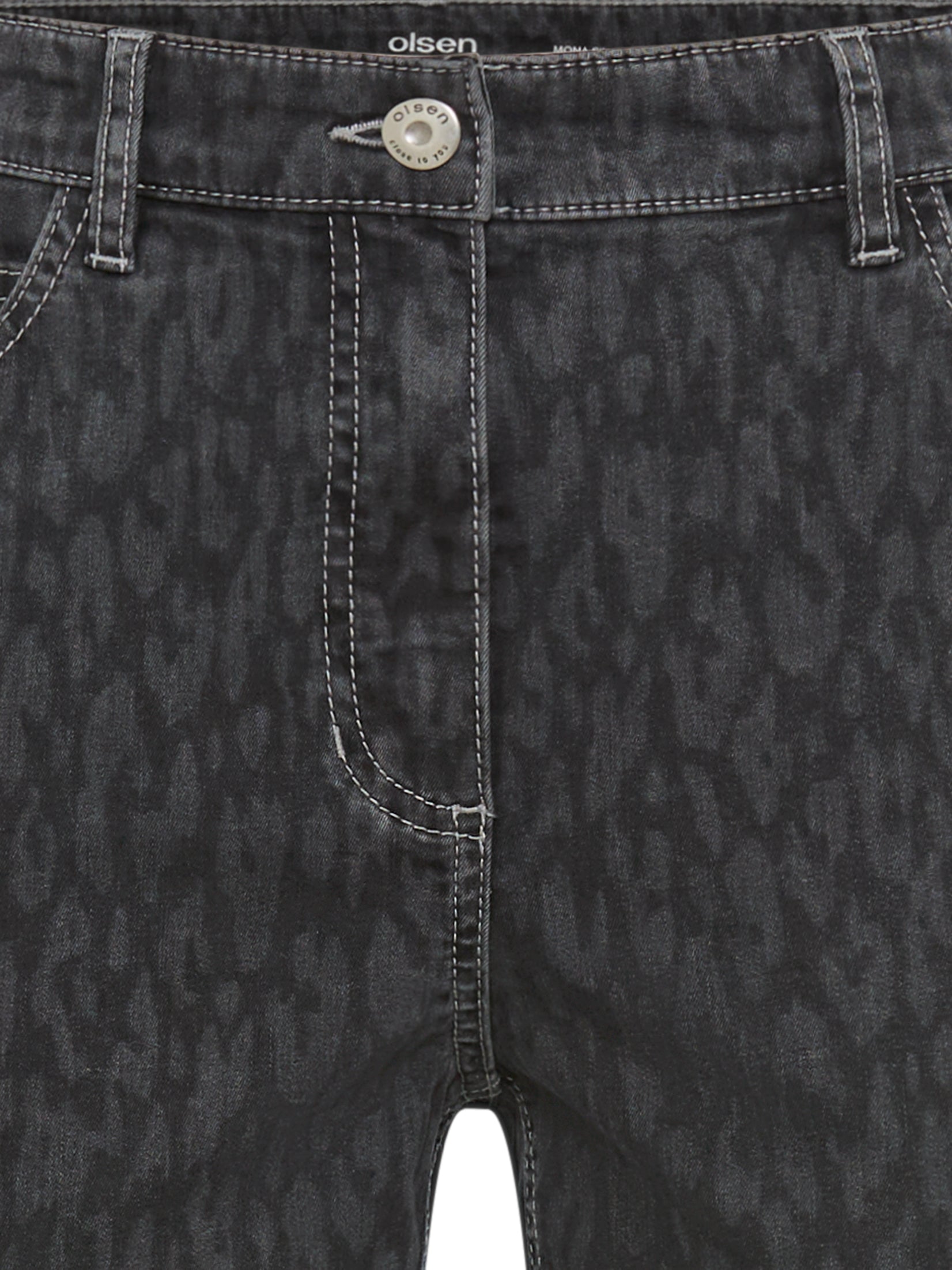 Slate Animal Print Jeans - 14002446