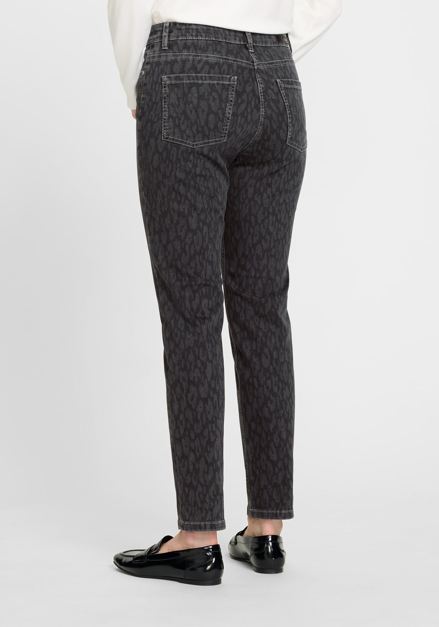 Slate Animal Print Jeans - 14002446