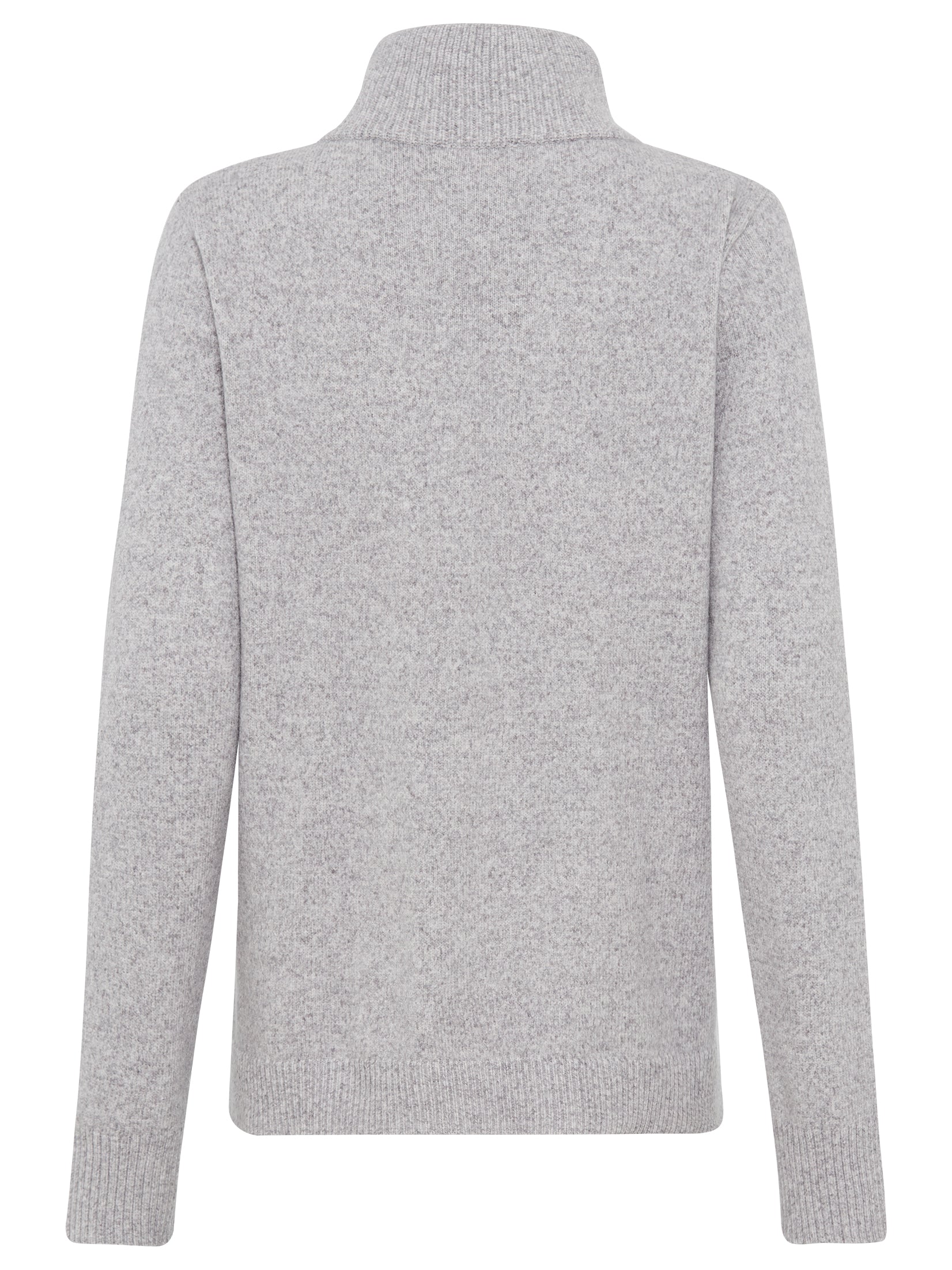 Misty Grey Zip Neck Sweater - 11004655
