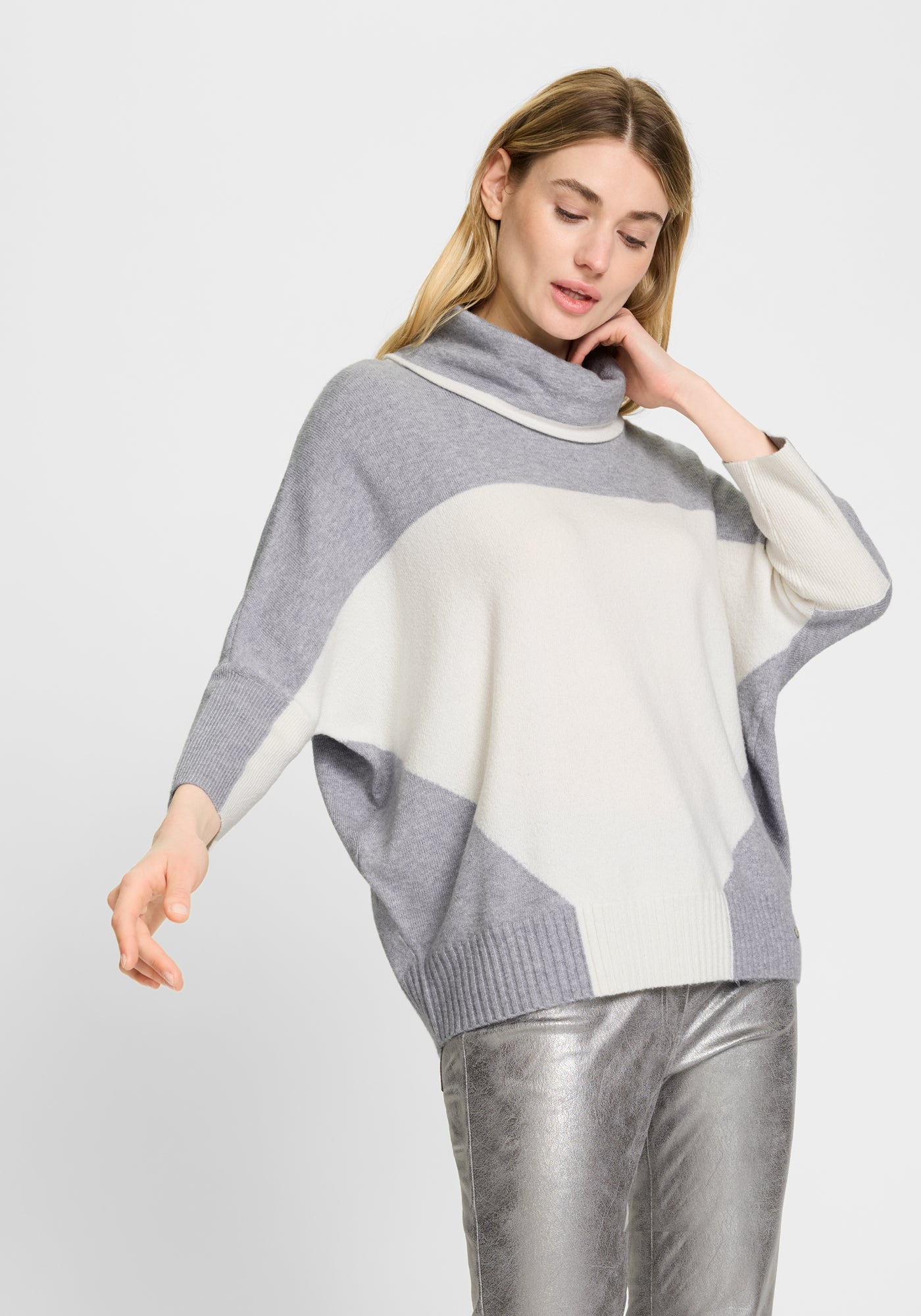 Misty Grey Batwing Sweater - 11004664