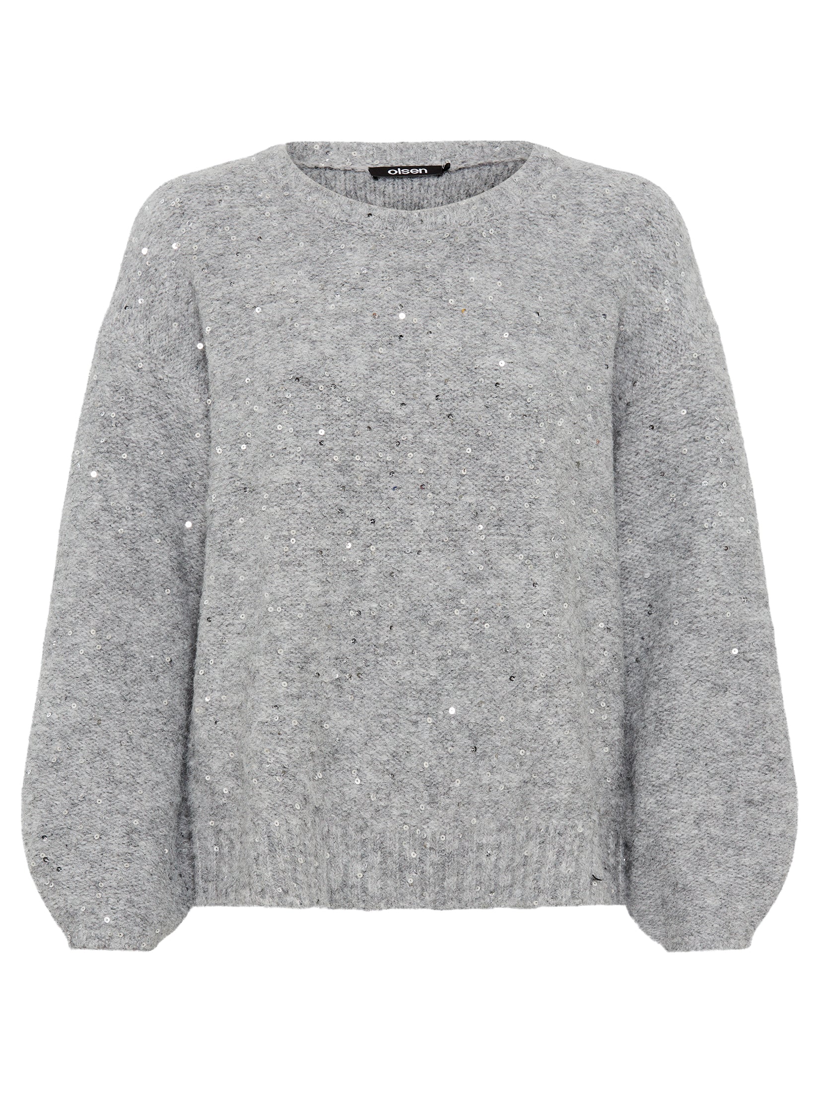 Misty Grey Sequin Sweater - 11004688