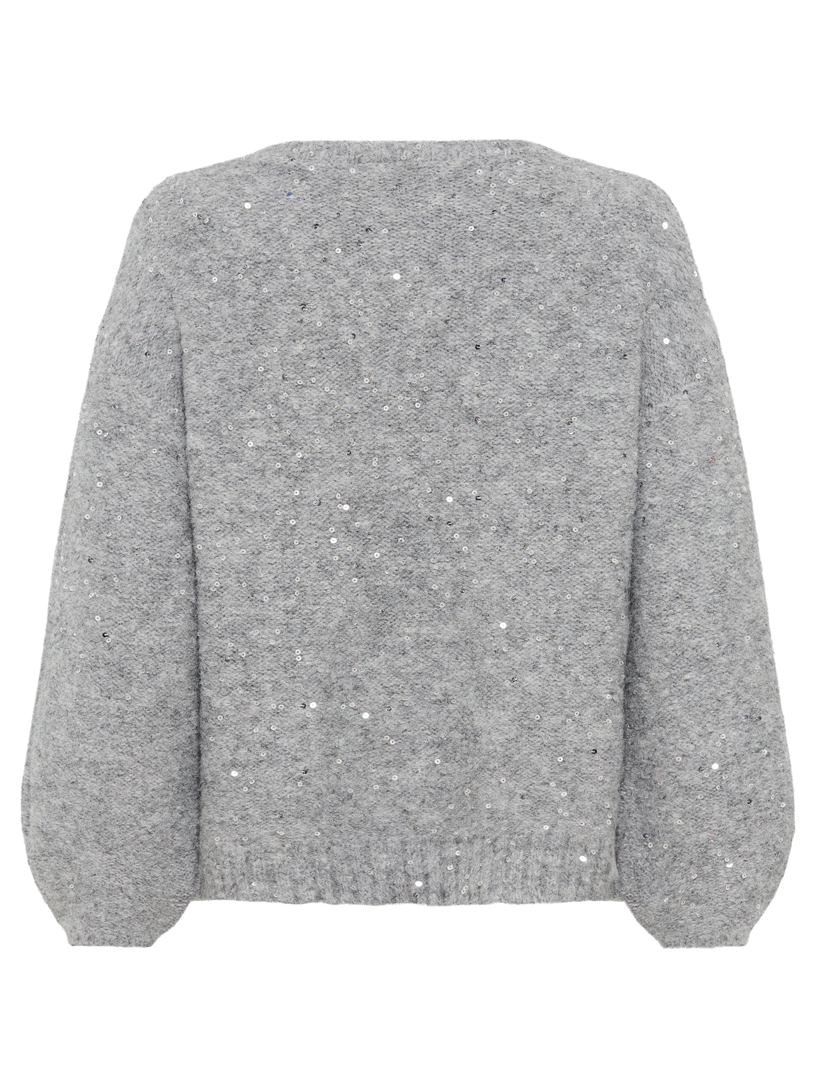 Misty Grey Sequin Sweater - 11004688