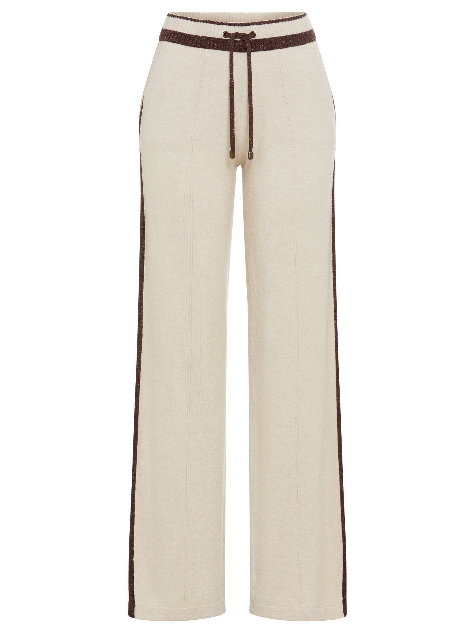 Almond Beige Knit Pants - 14002492