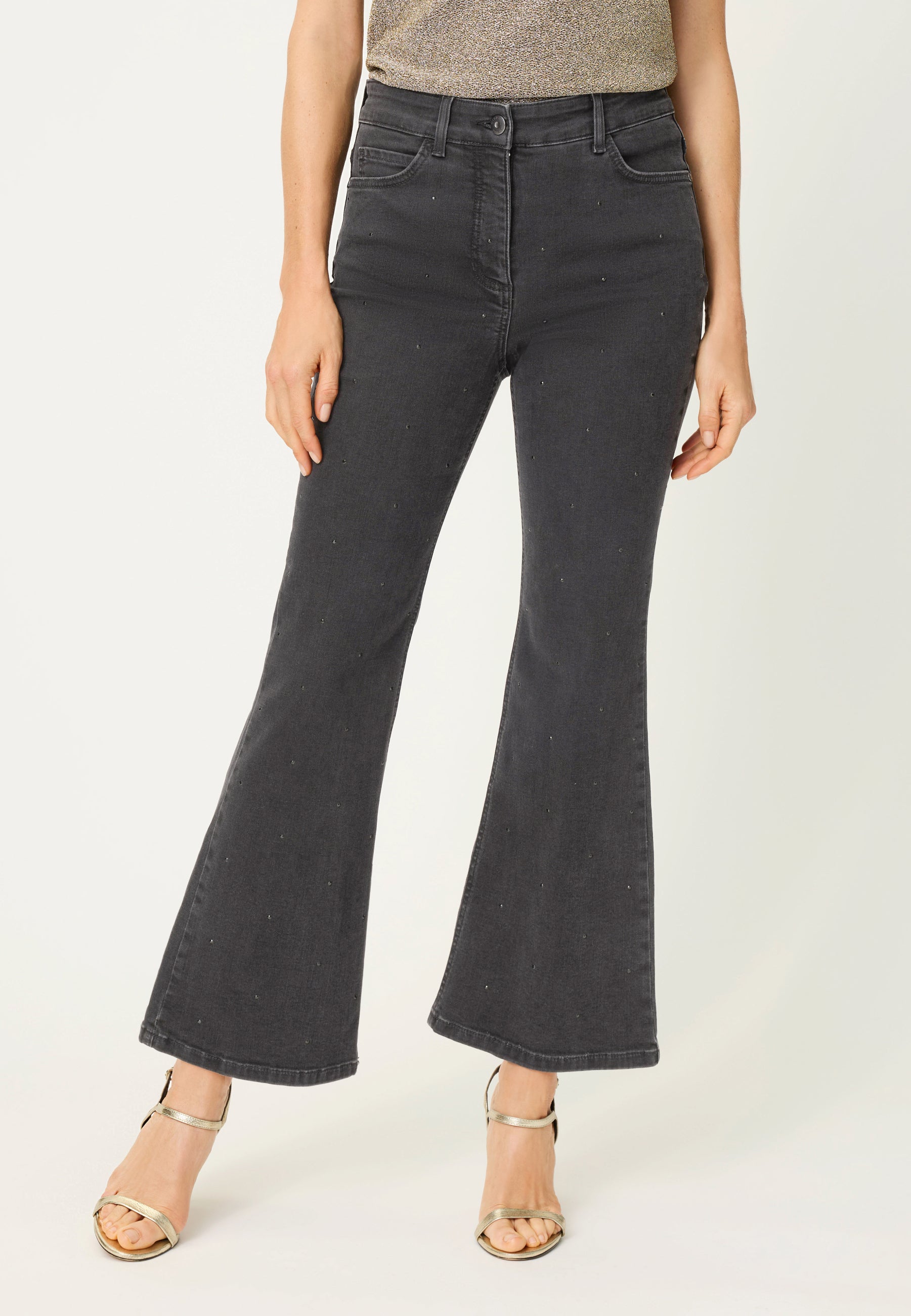 Black Cropped Jeans - 14002487