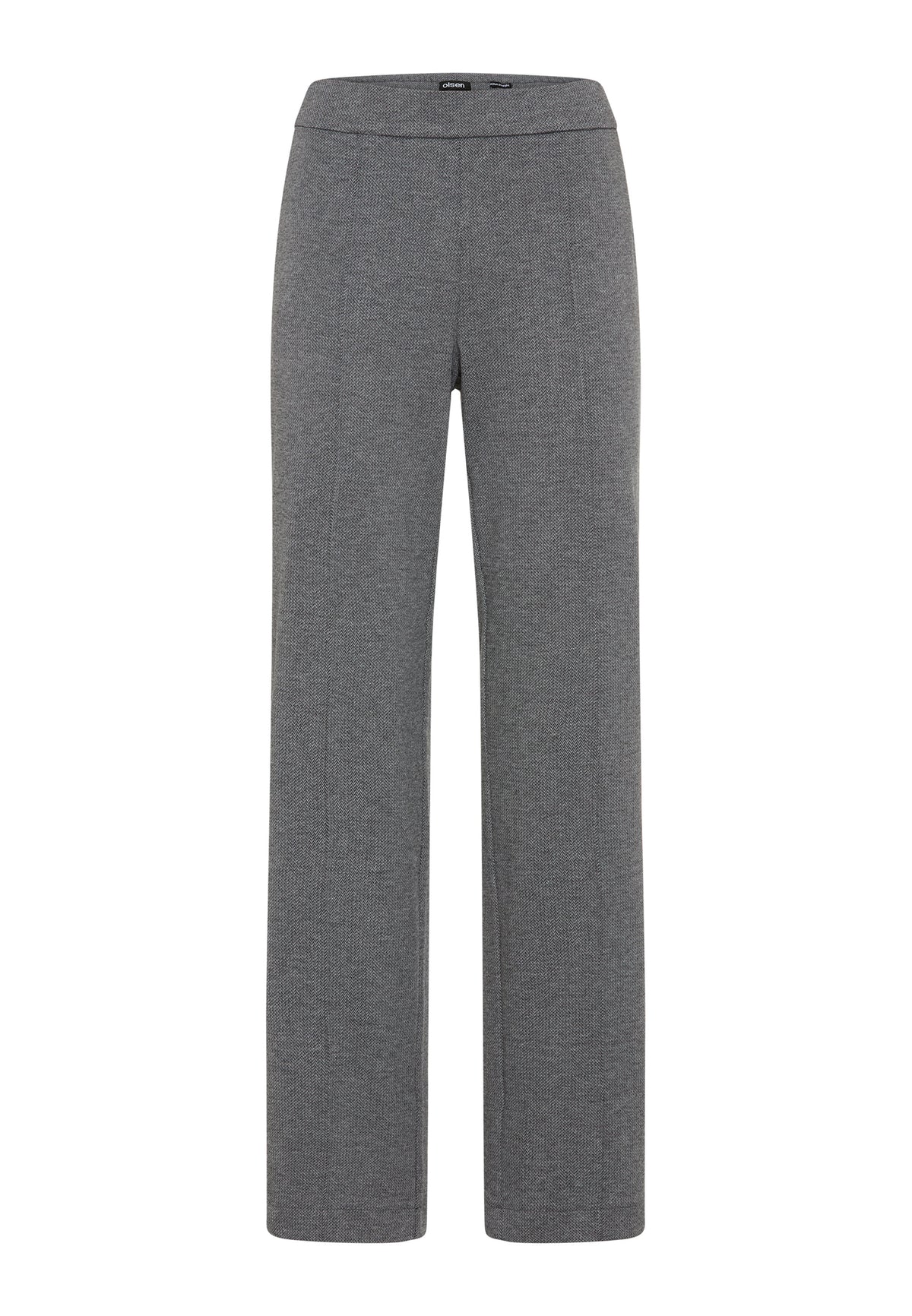 Mid Grey Melange Trousers - 14002569