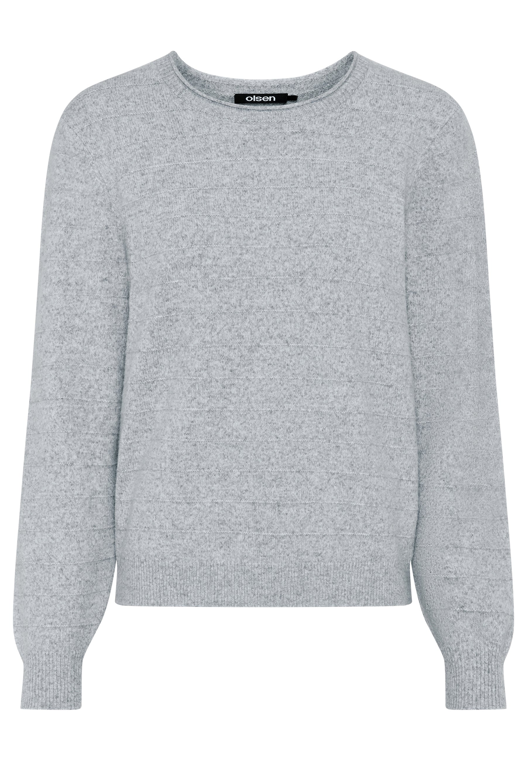 Pearl Grey Melange Pullover - 11000113