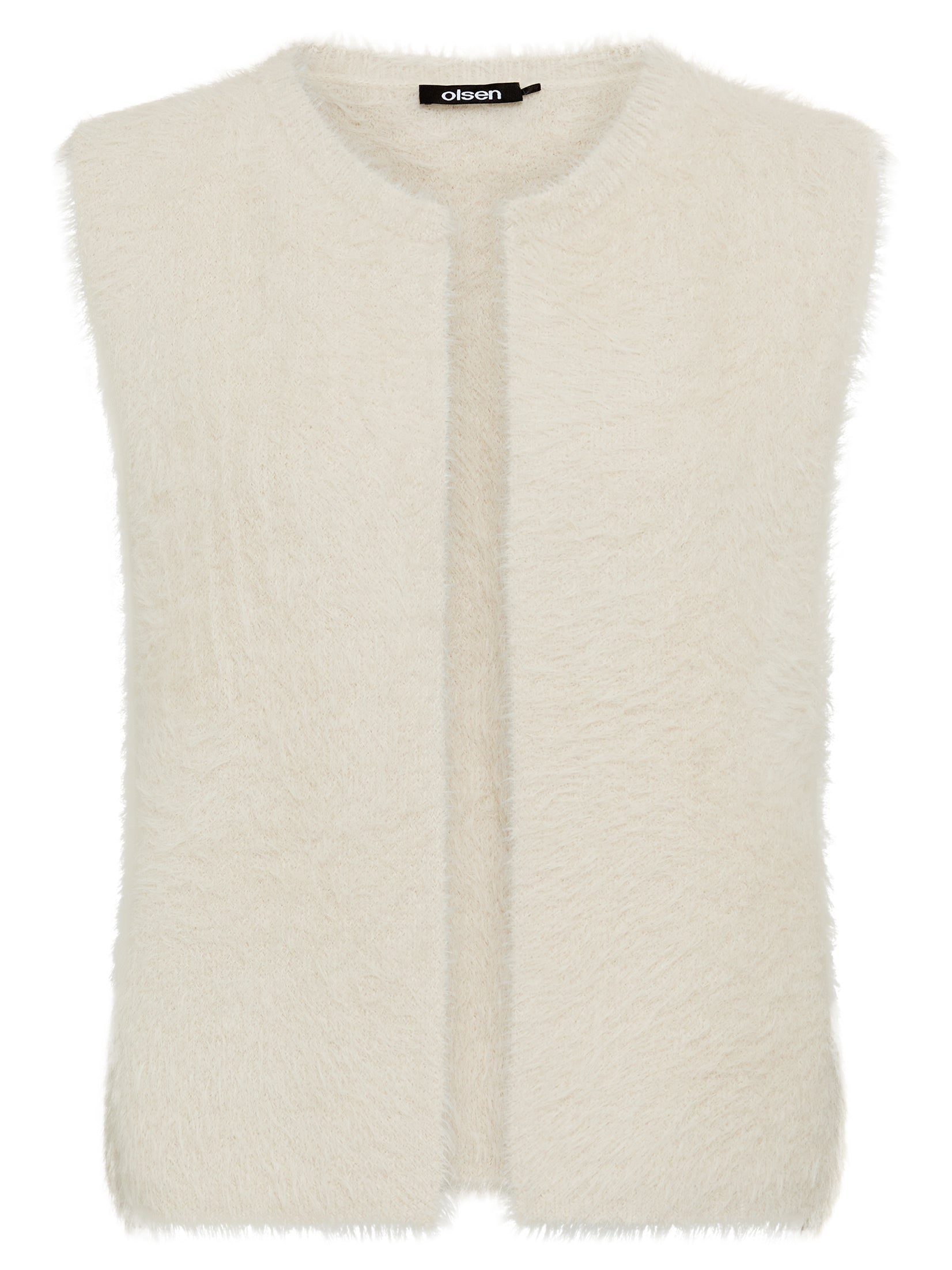 Almond Beige Sleeveless Cardigan - 11004785