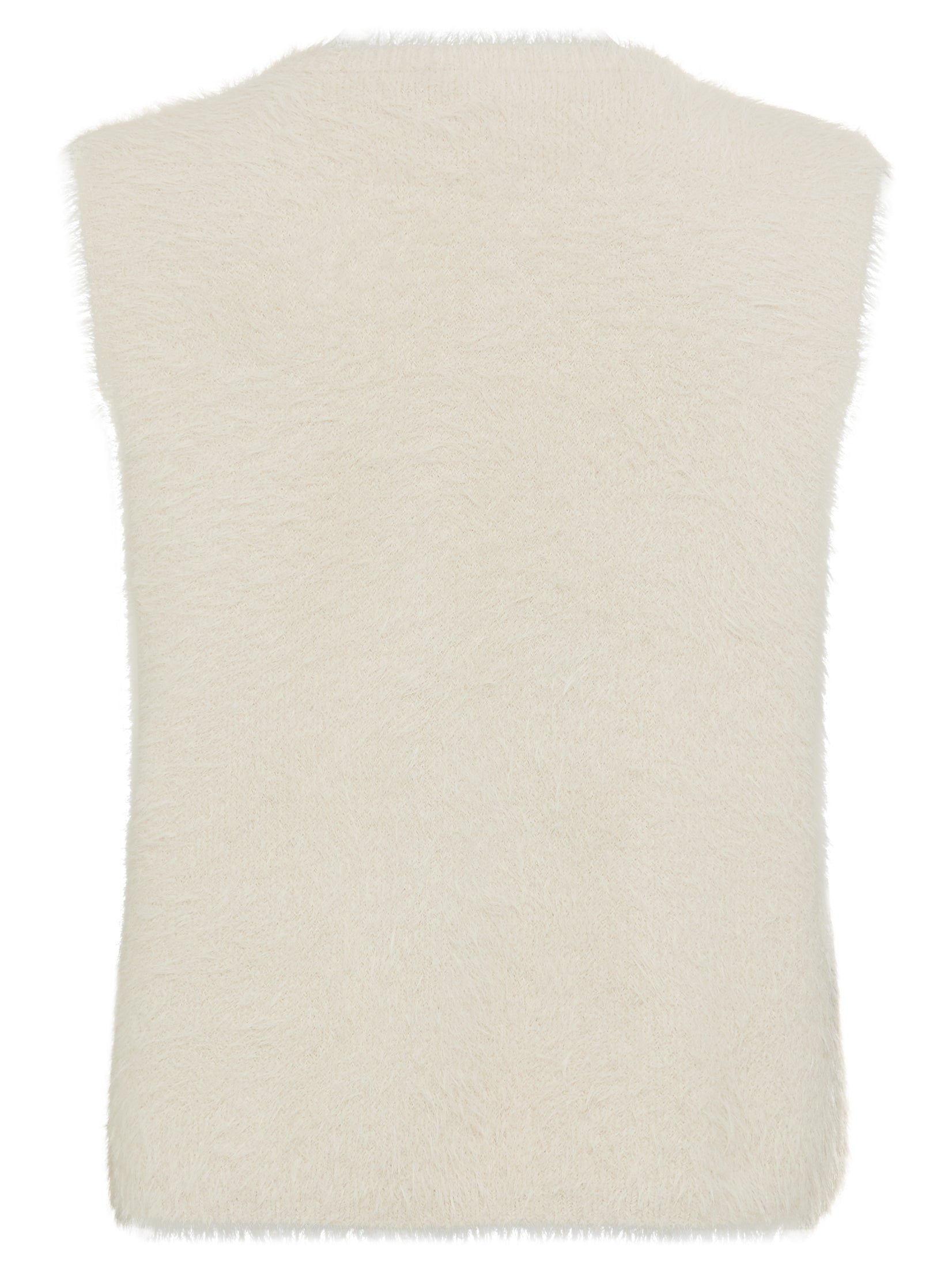 Almond Beige Sleeveless Cardigan - 11004785