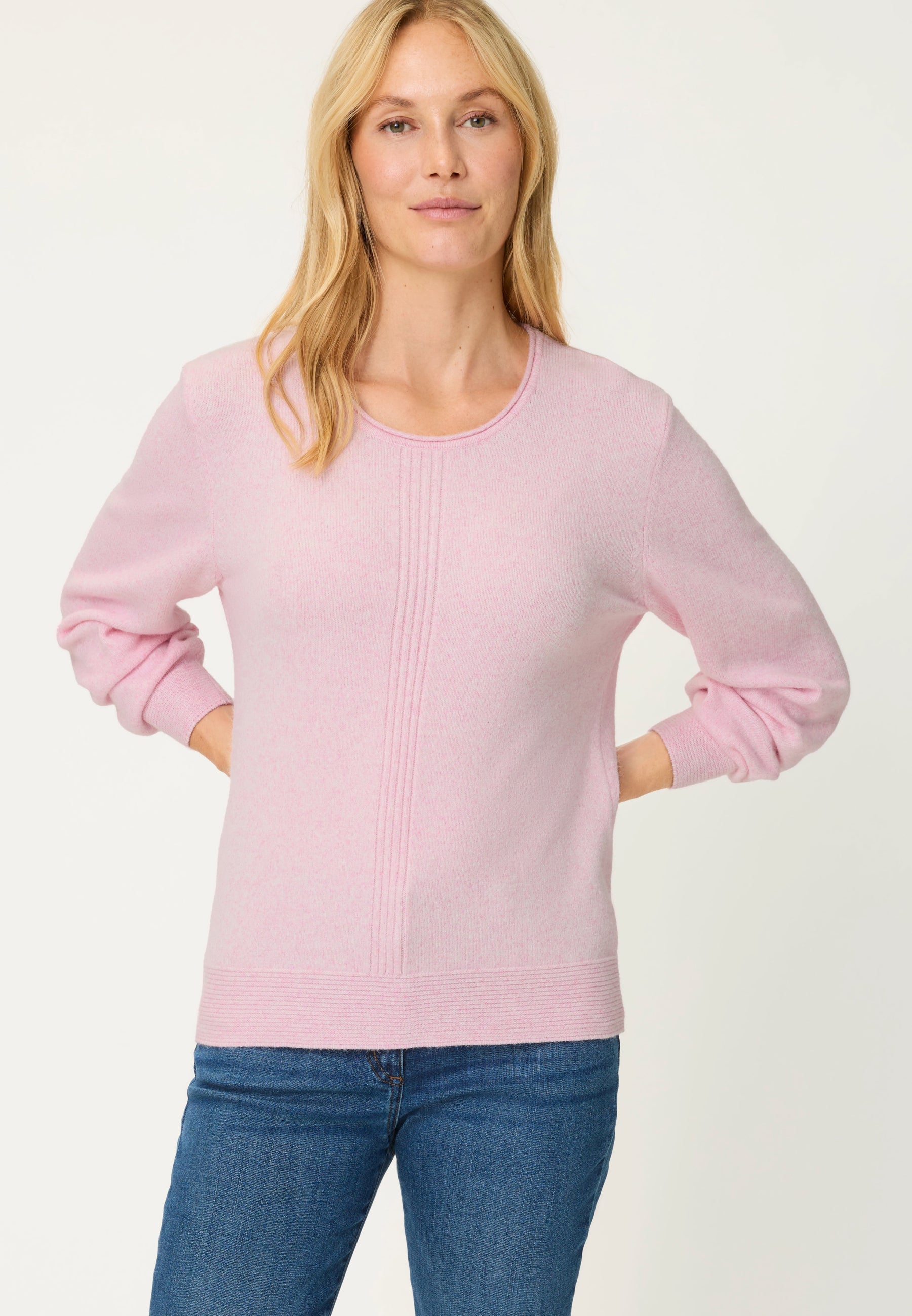 Peony Pink Melange Sweater - 11004808