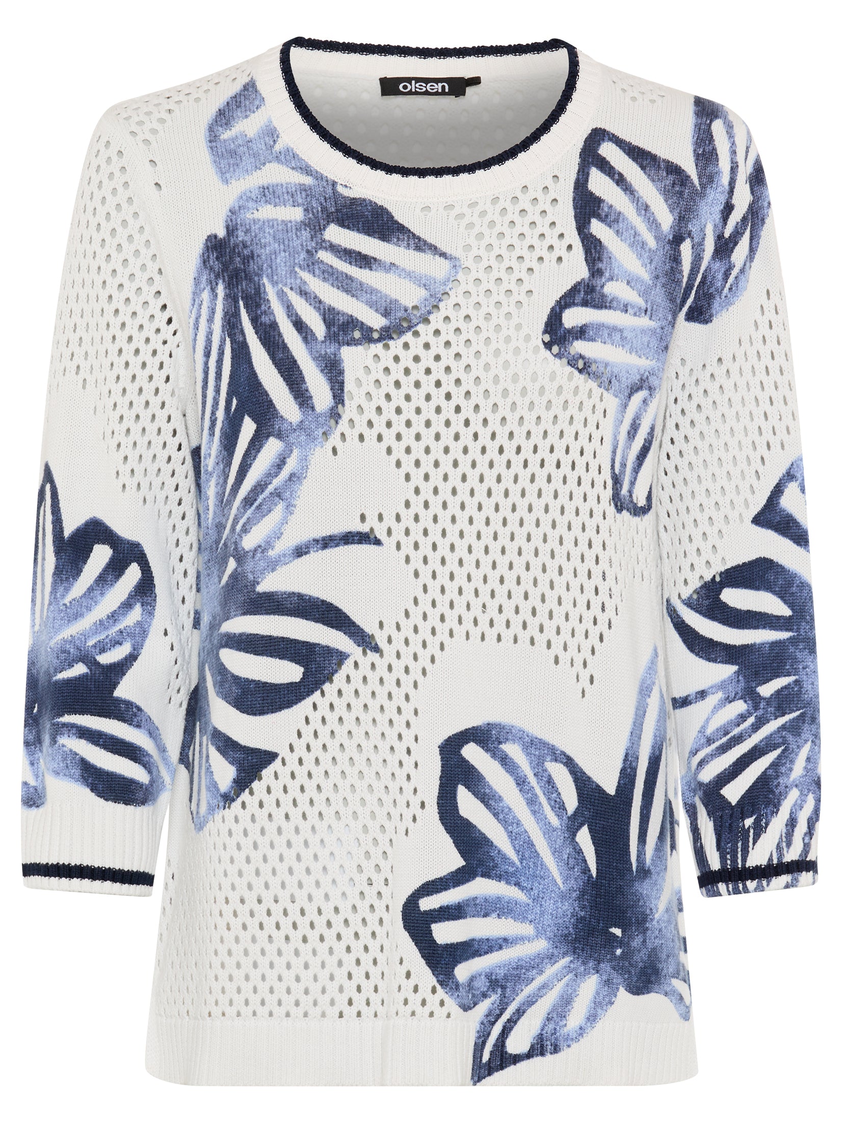Ink Blue Floral Pullover - 11004830