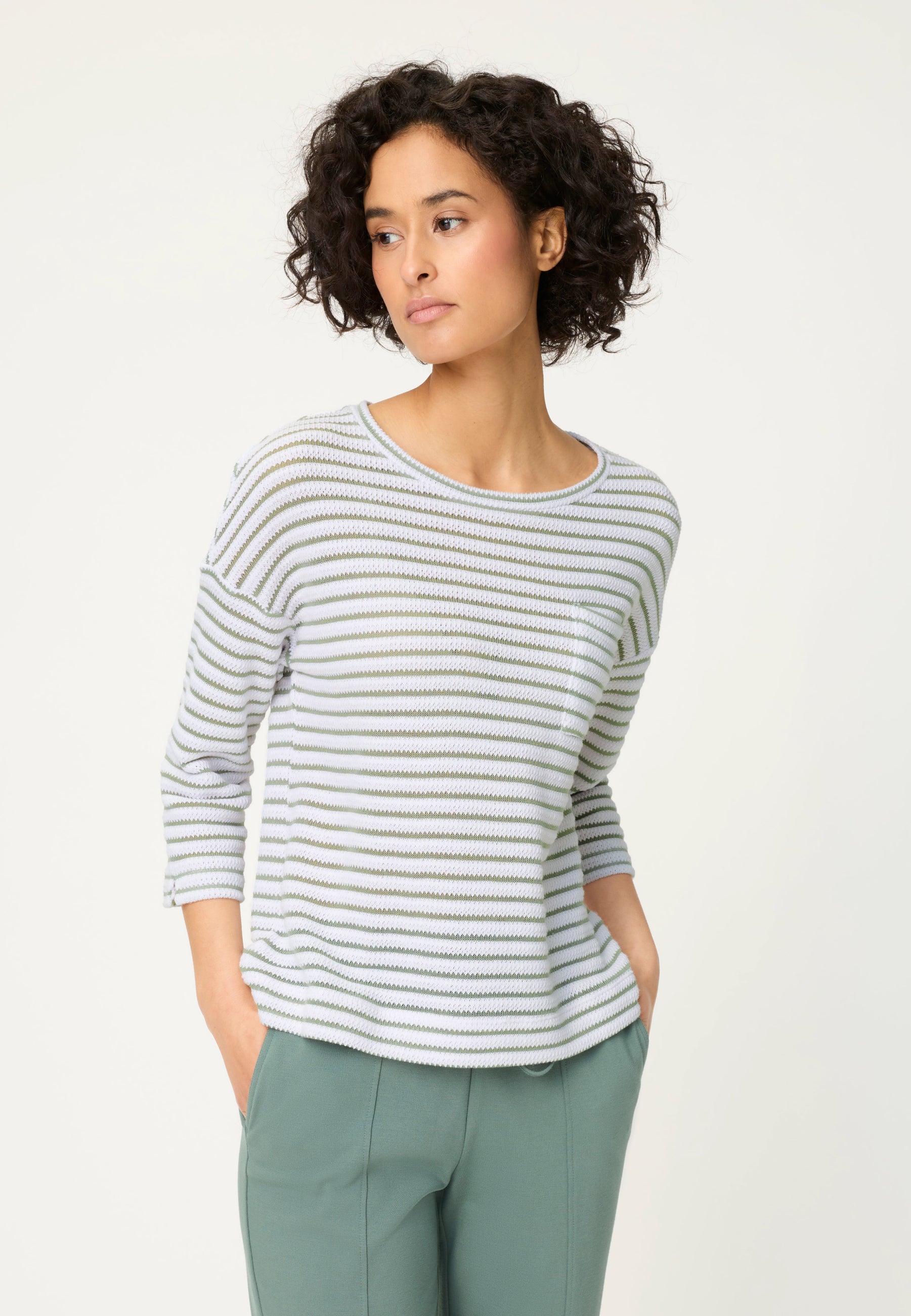 Salvia Green Long Sleeve Top - 11105316