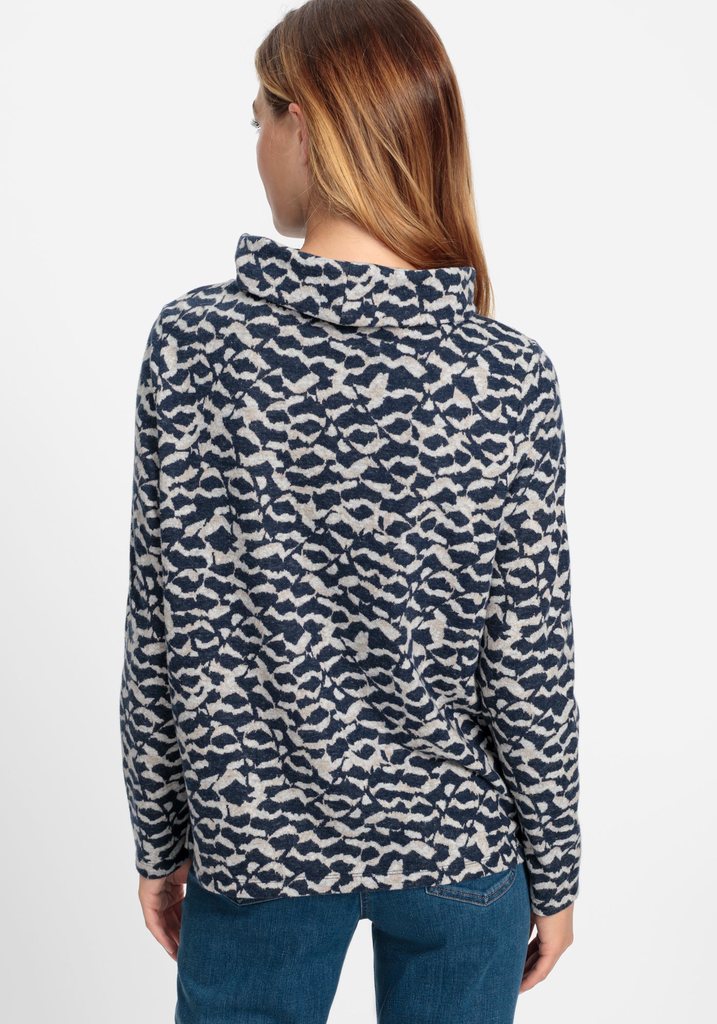 Ink Blue Print Sweatshirt - 11201621