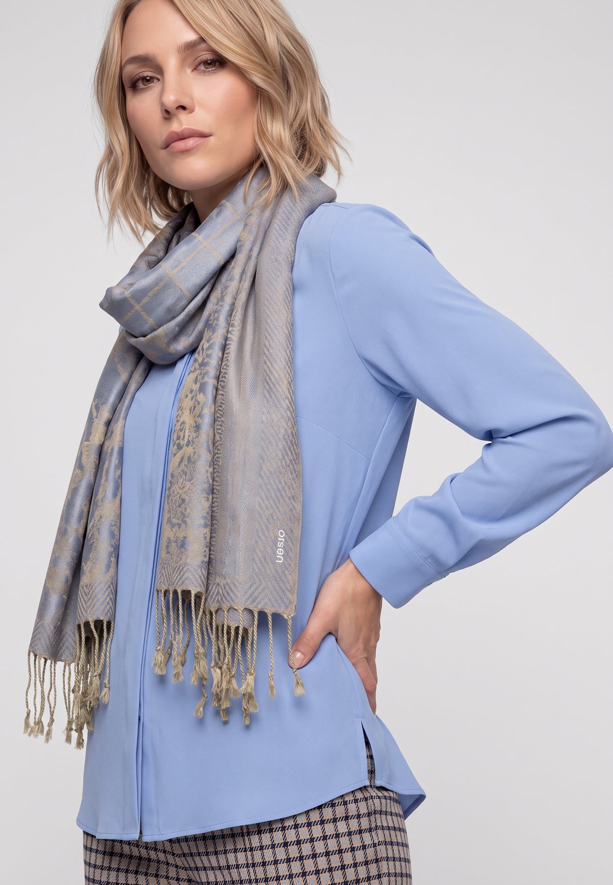 River Blue Woven Scarf - 18001926