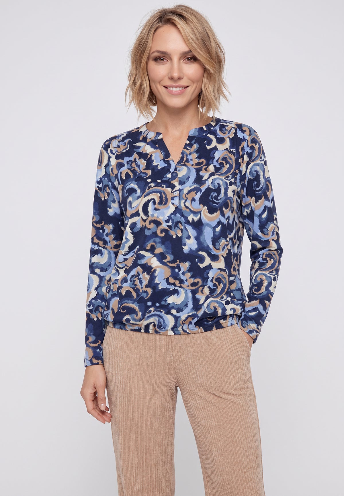 Ink Blue Print Top - 11105511