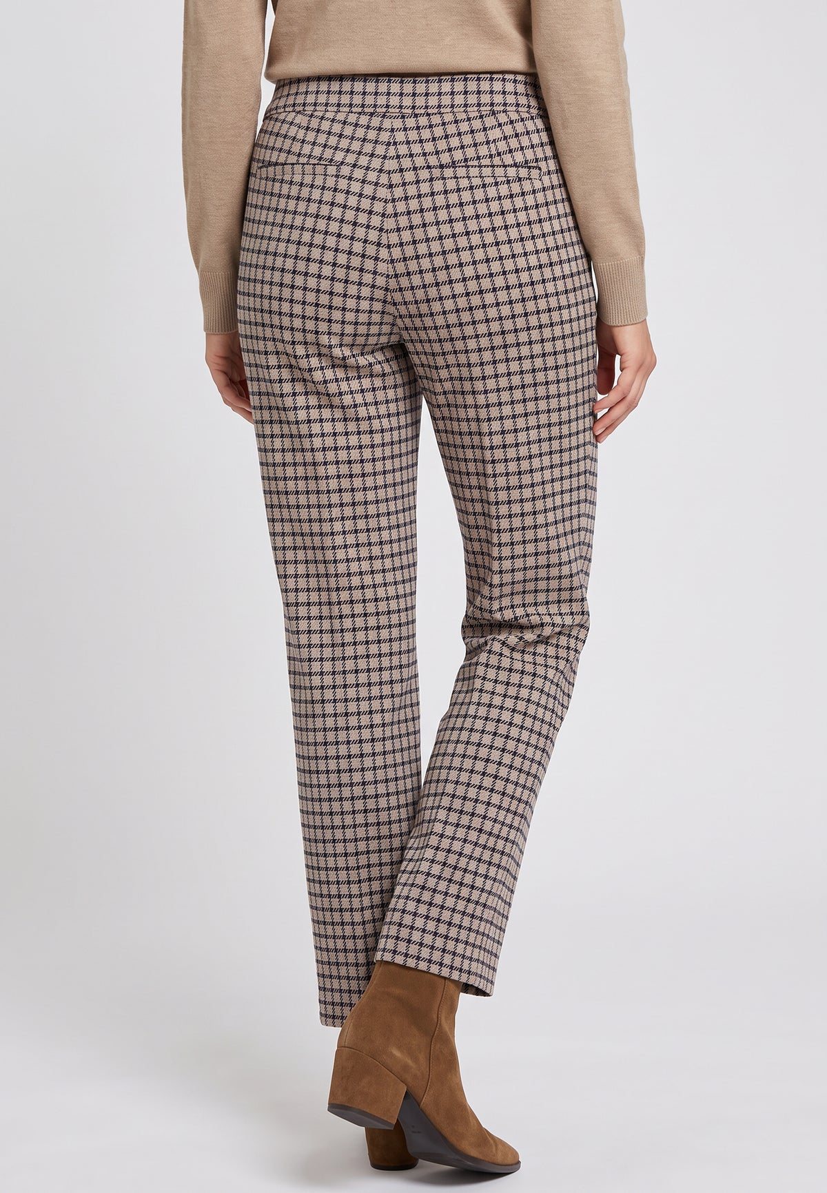 Hazelnut Check Trousers - 14002225