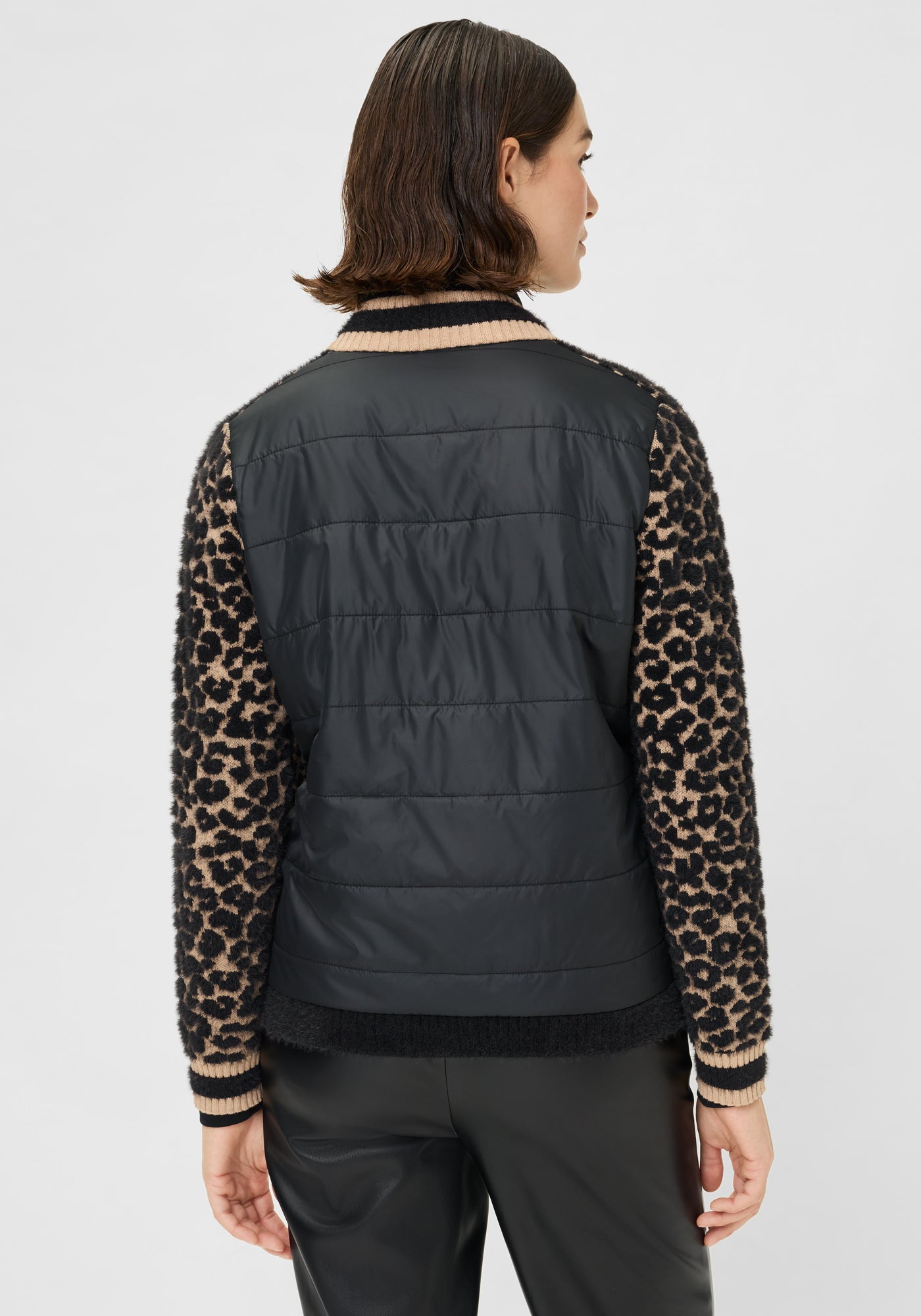 Animal Print Zip Knit Jacket - 11004704