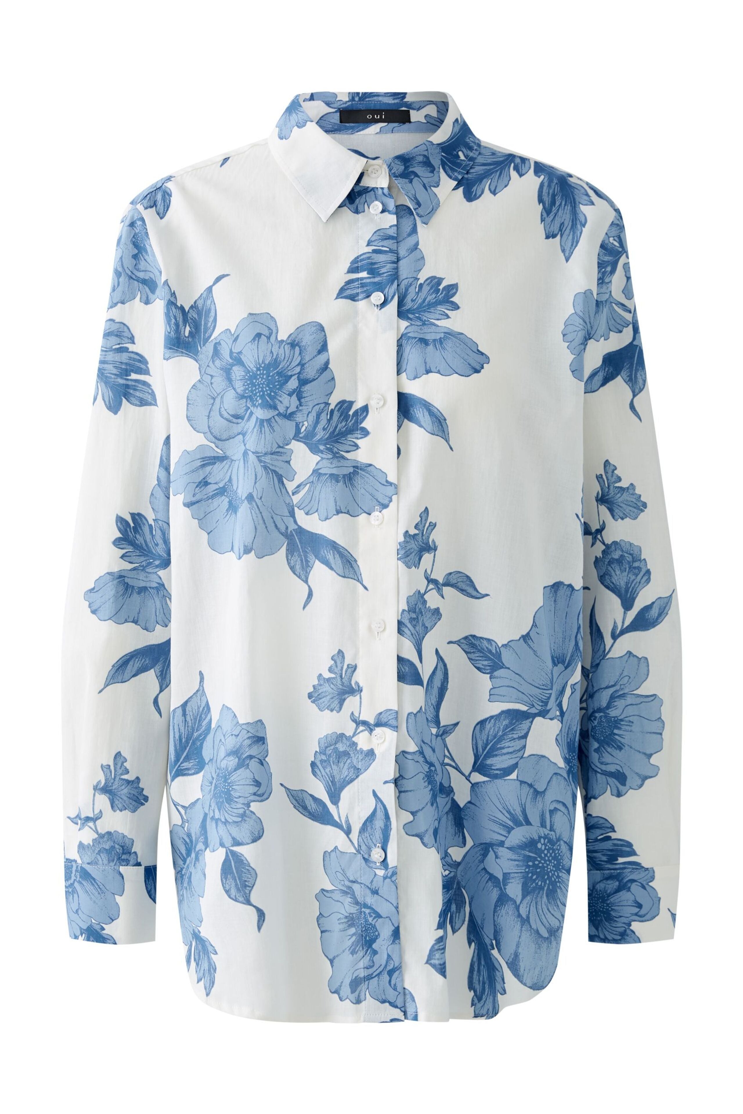 Blue Floral Print Shirt - 92934