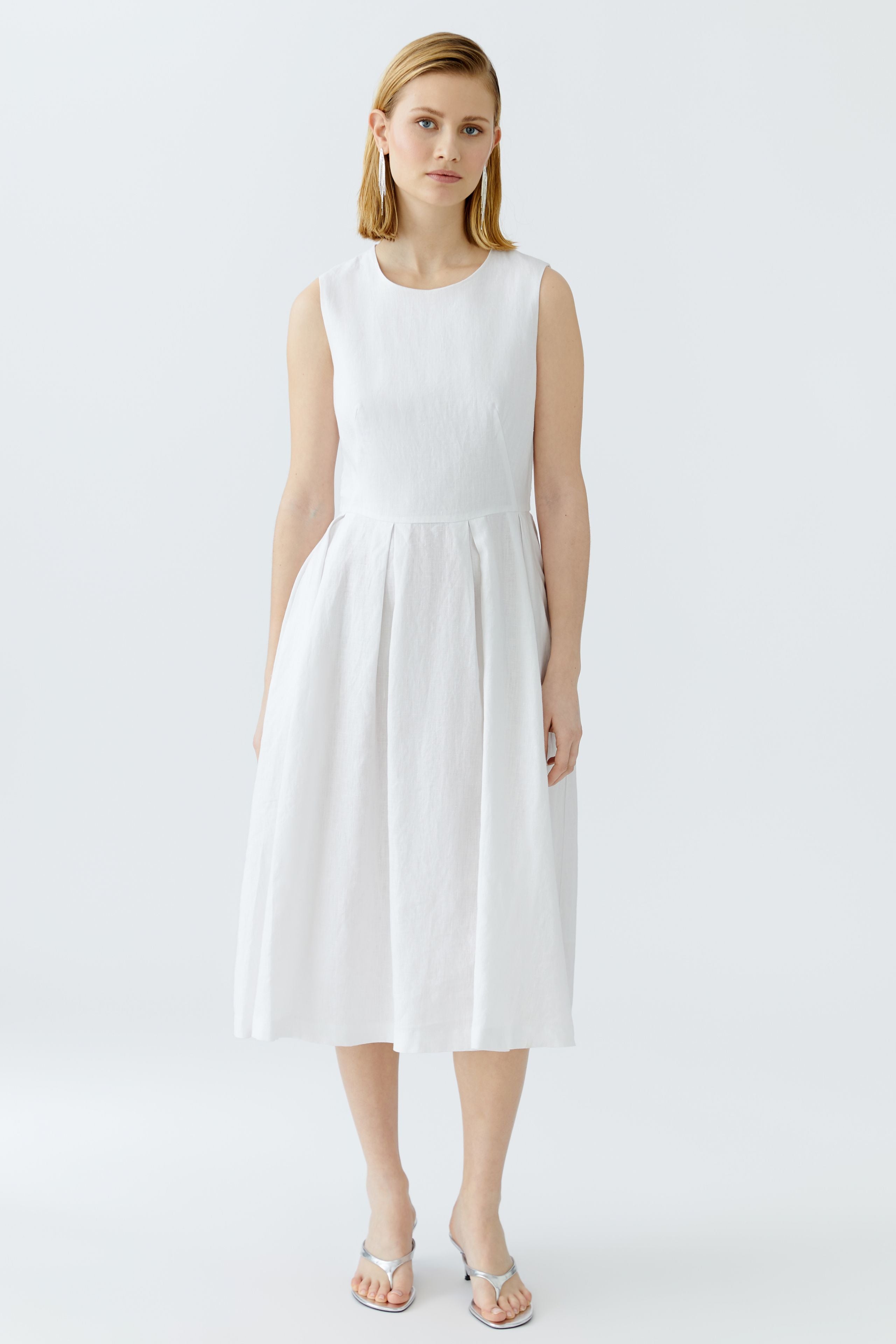 Optic White Midi Dress - 92851