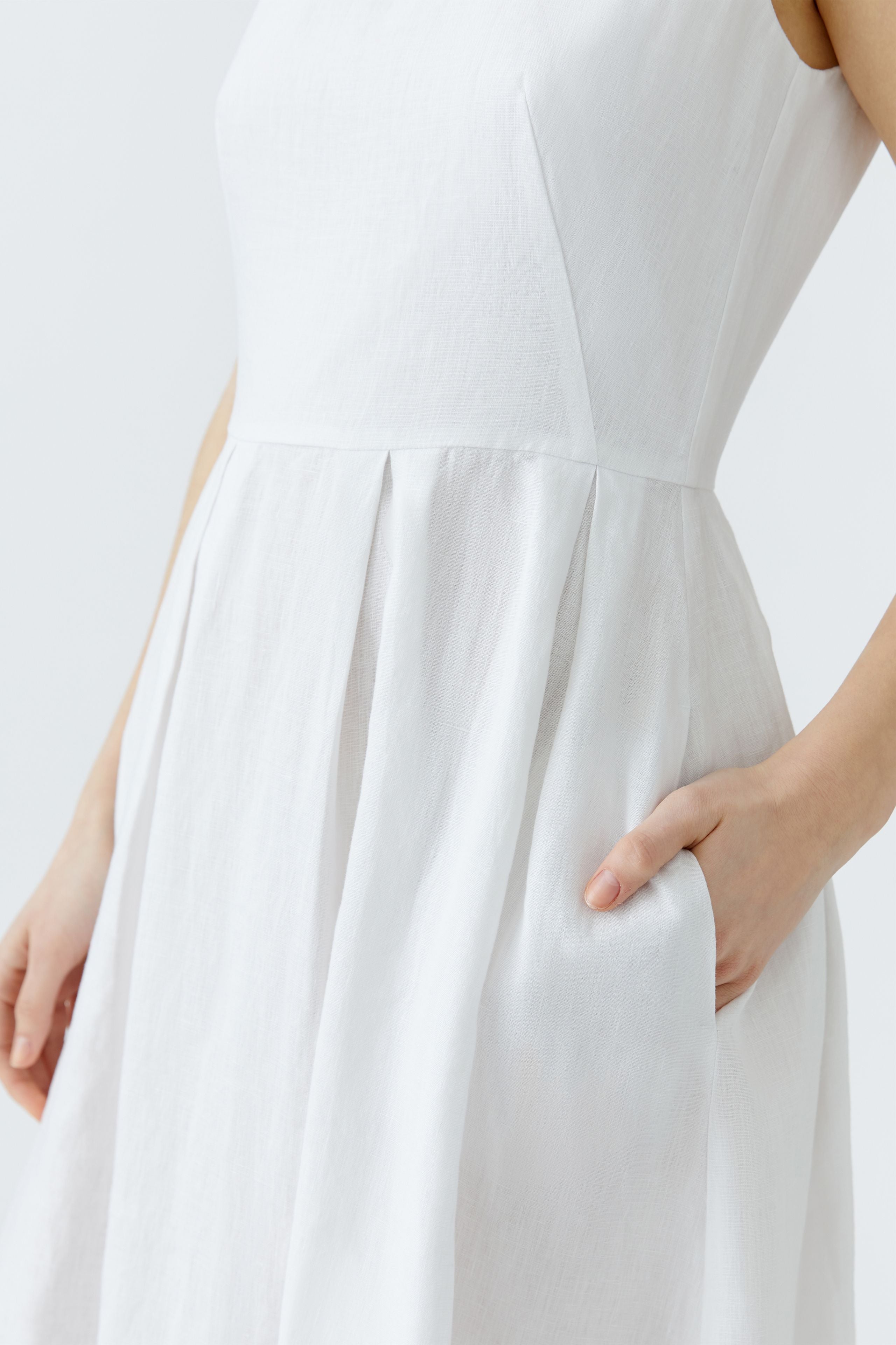 Optic White Midi Dress - 92851
