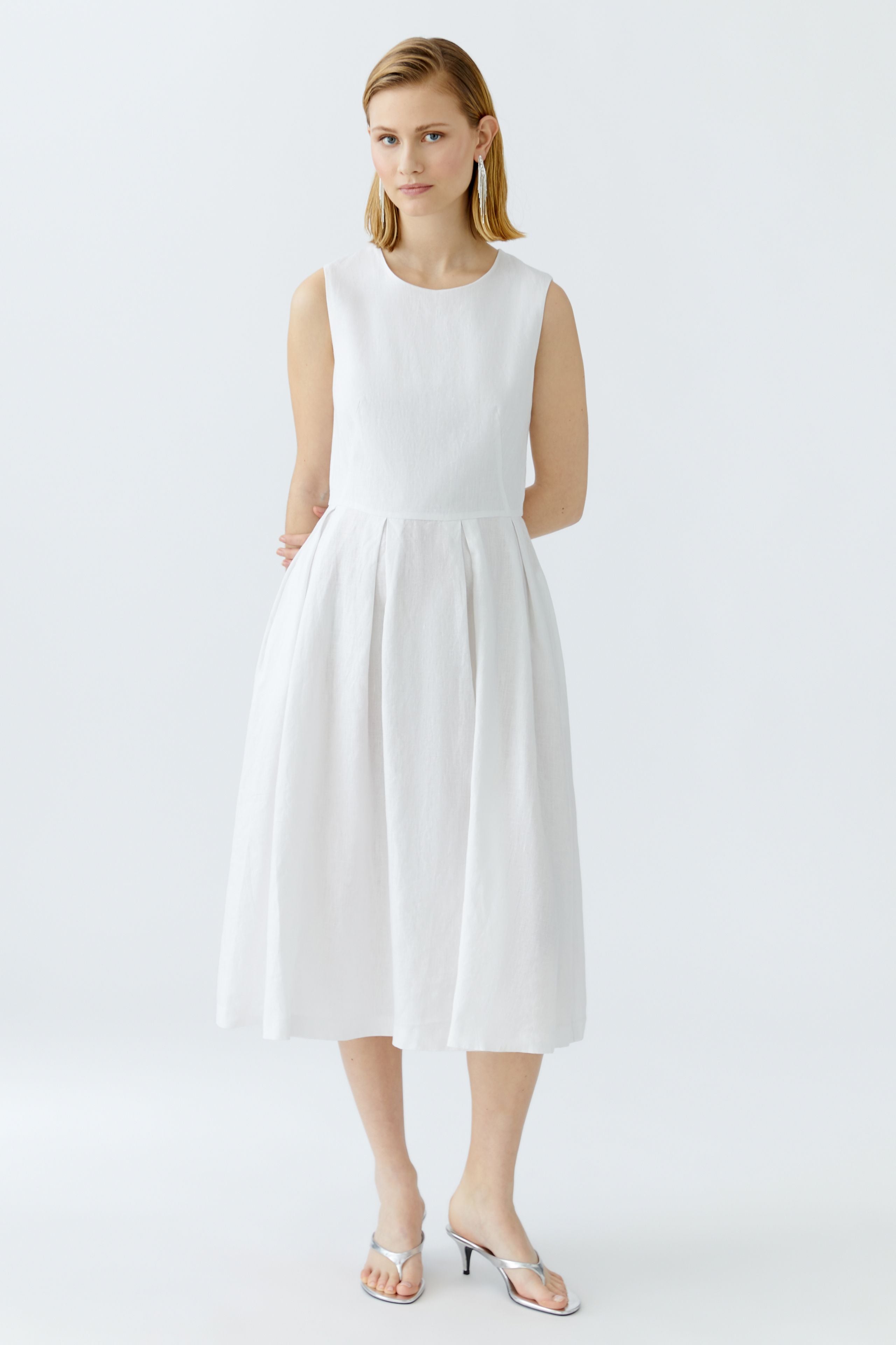 Optic White Midi Dress - 92851
