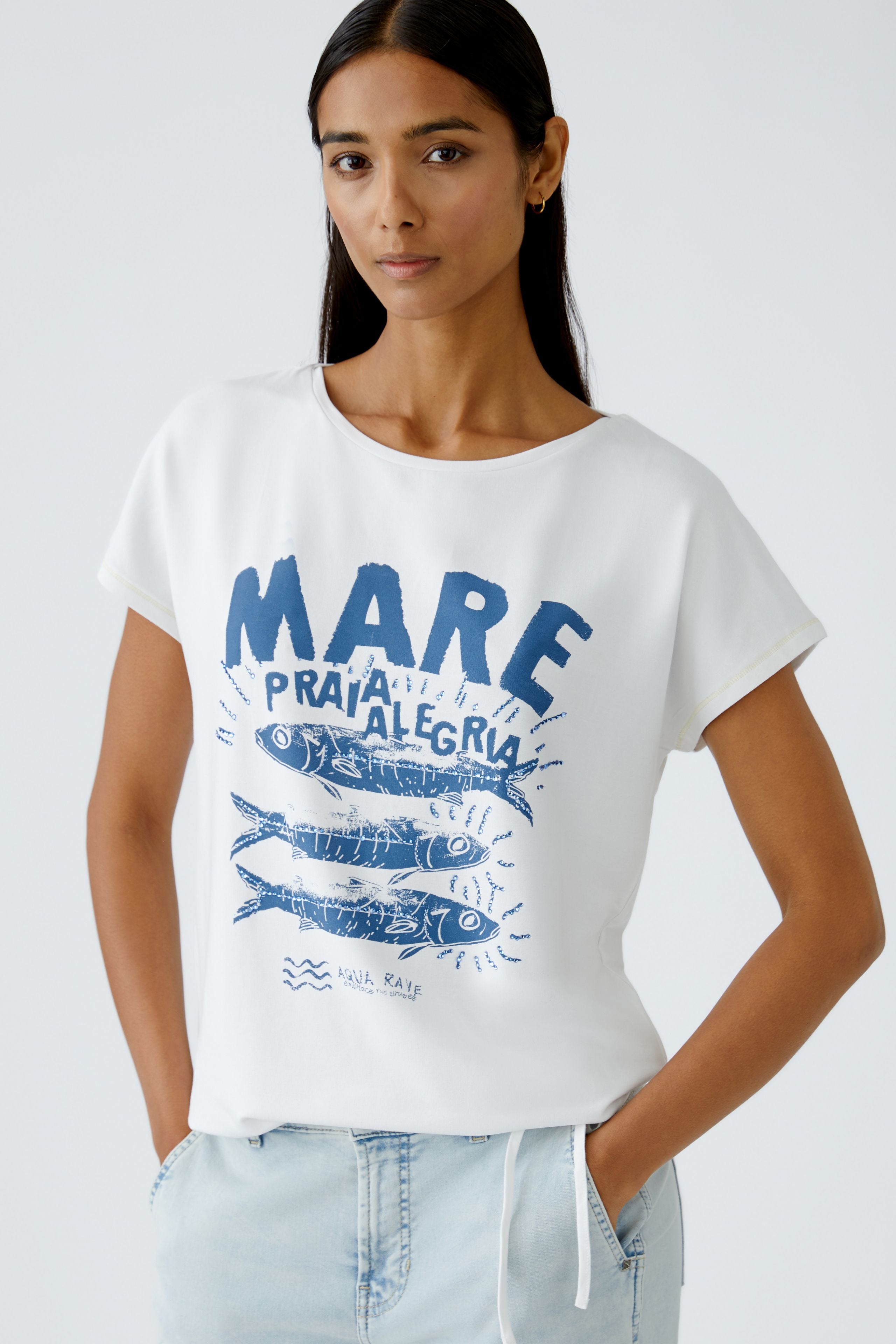 Optic White Side Tie T-Shirt - 92891