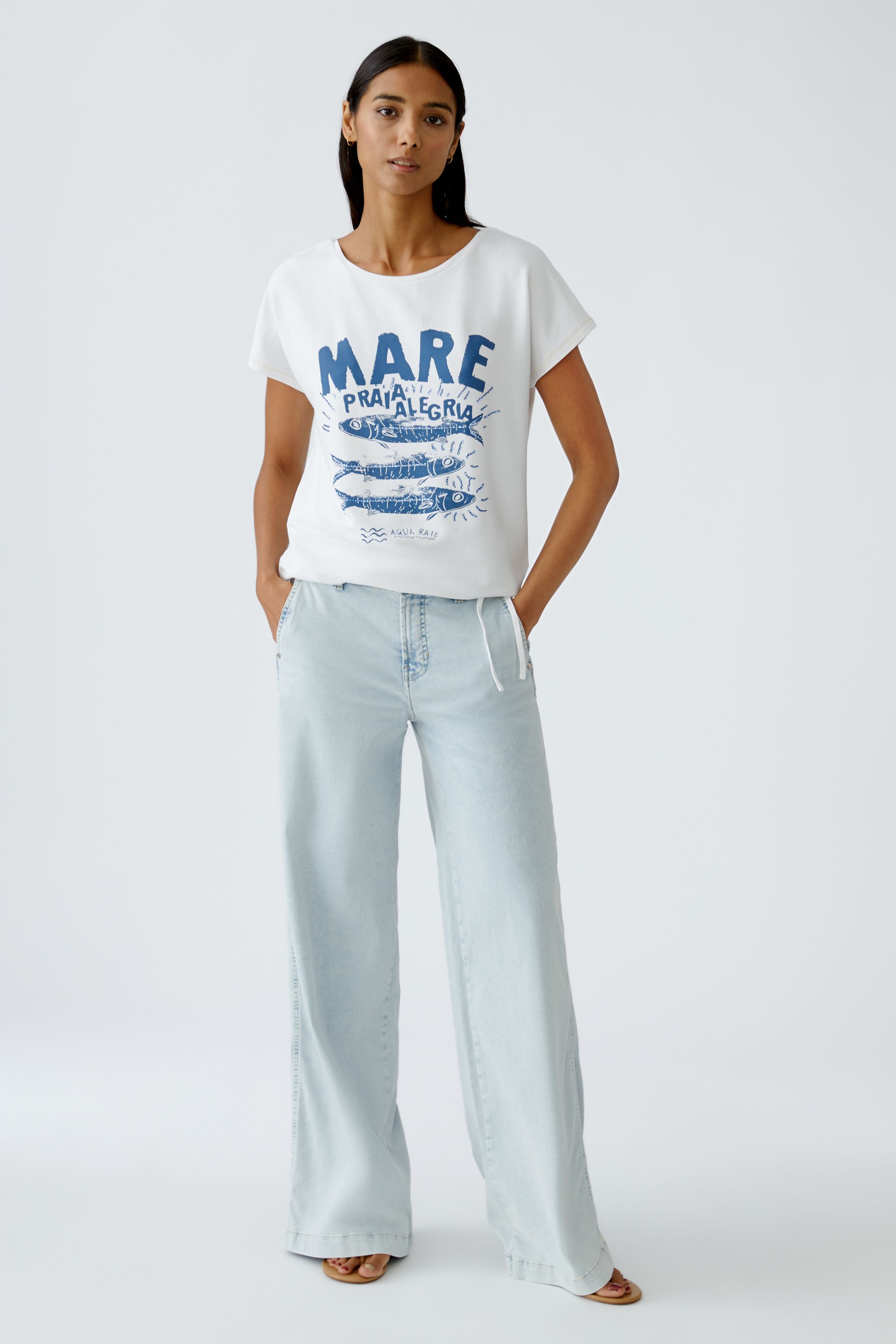 Optic White Side Tie T-Shirt - 92891