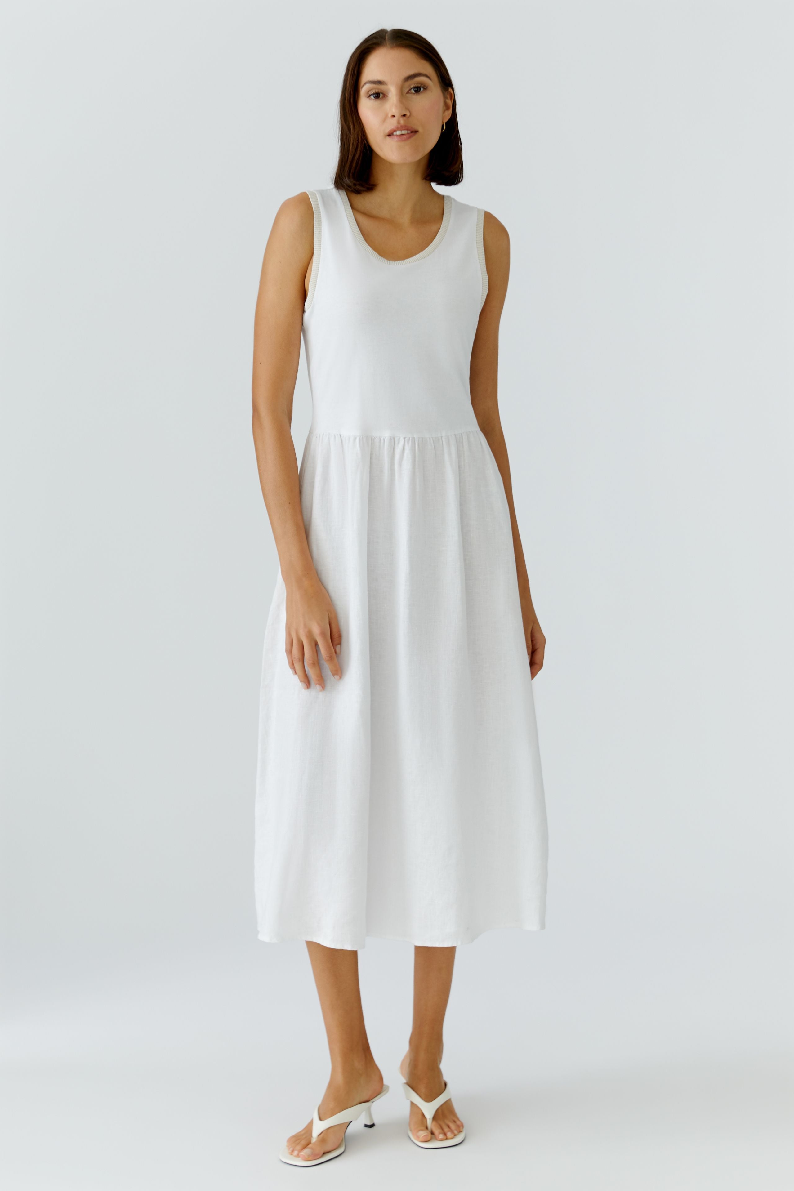 Optic White Midi Dress - 97169