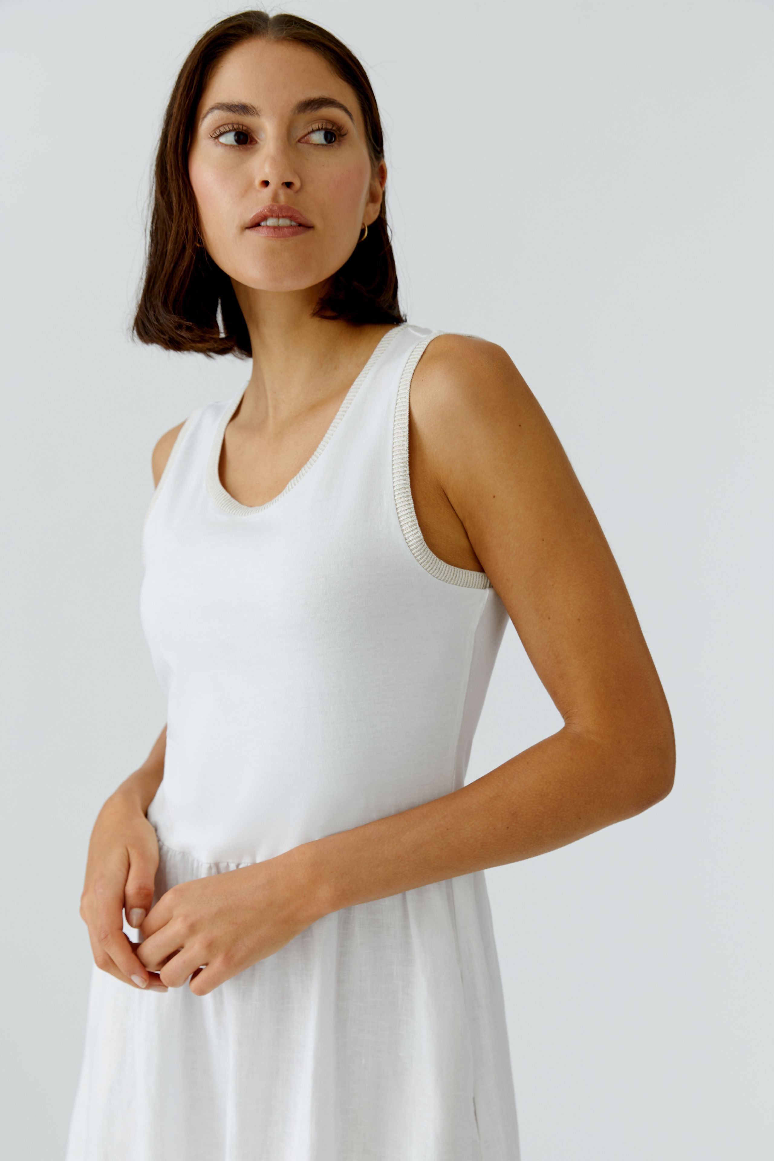 Optic White Midi Dress - 97169