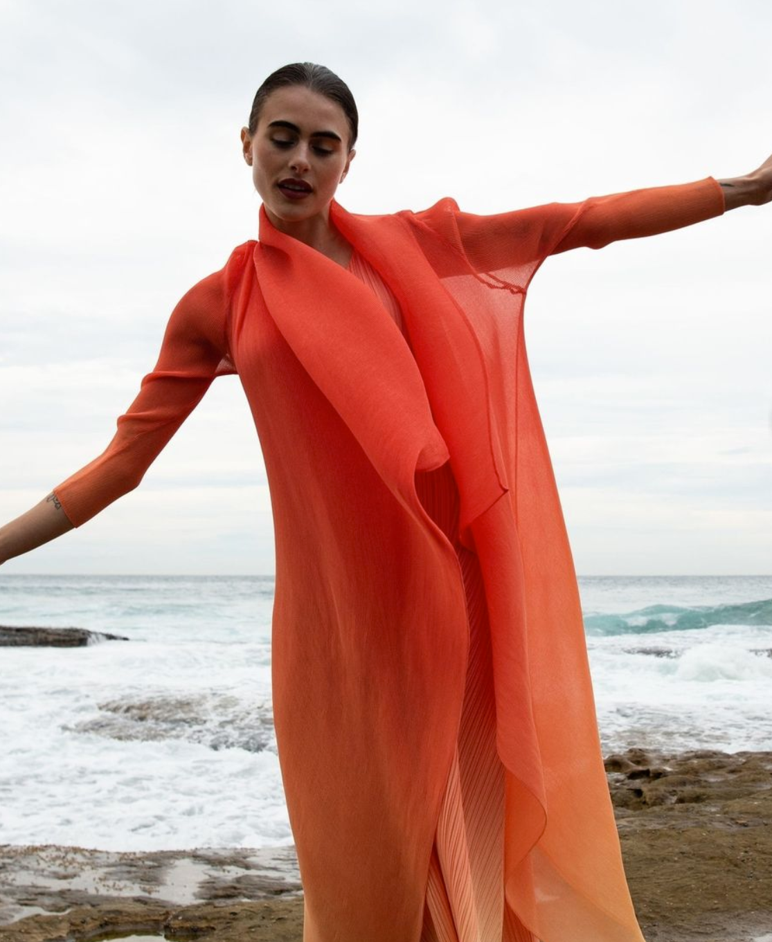 Peach Lemonade Collare Coat - AC2404