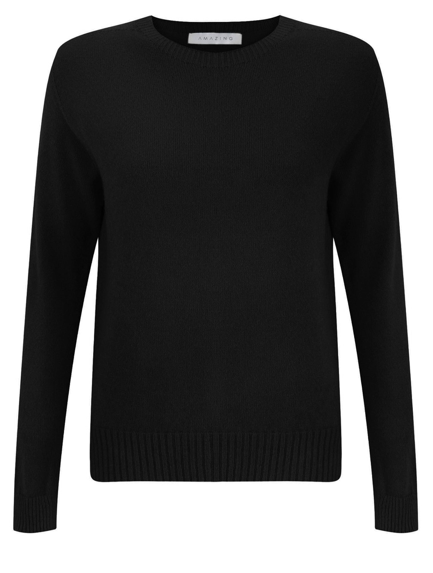 Prue Black Semi Fitted Sweater