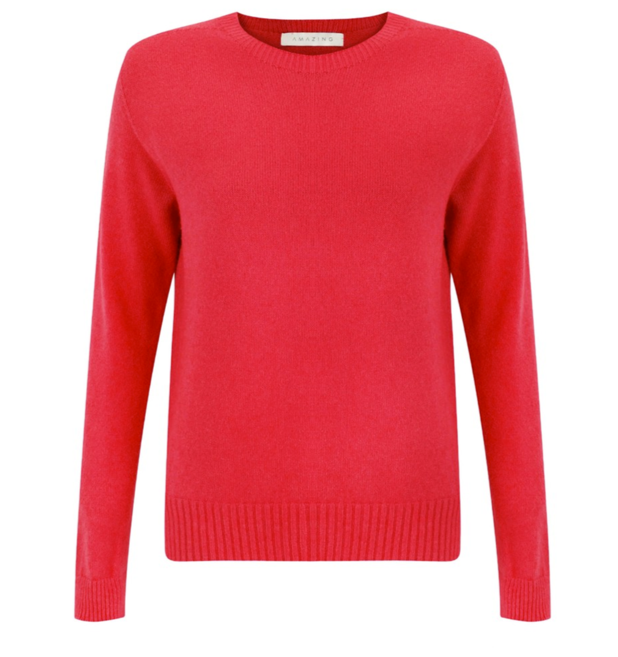 Prue Coral Red Semi Fitted Sweater