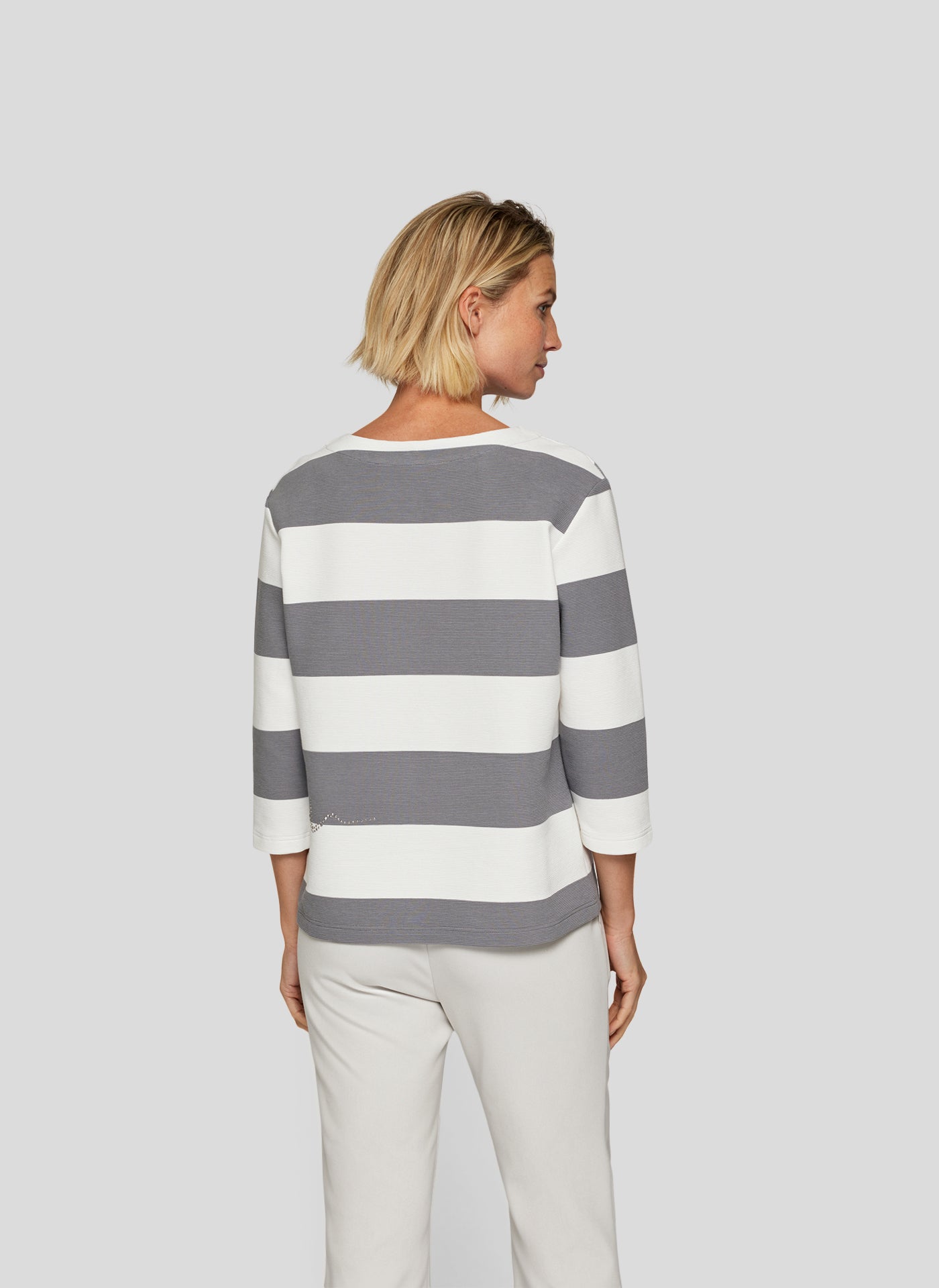 Grey Block Stripe Top - 114353