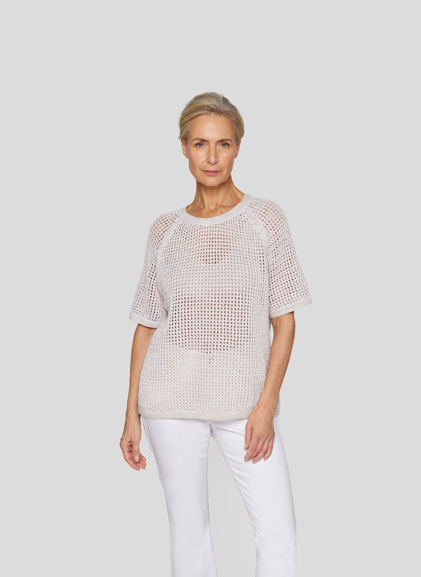 Ivory Open Knit Top - 124600