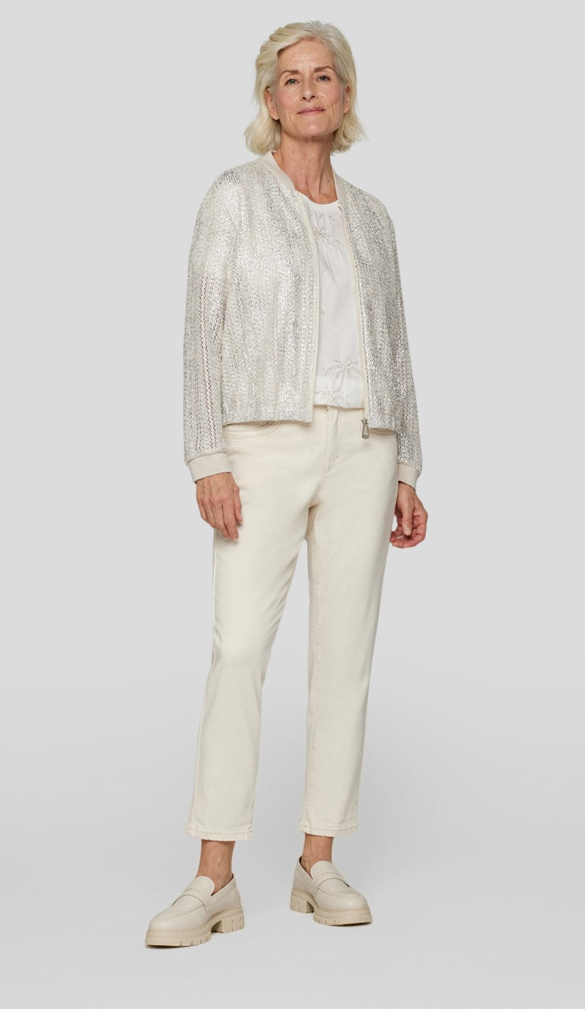 Ivory Ankle Grazer Jeans - 224153
