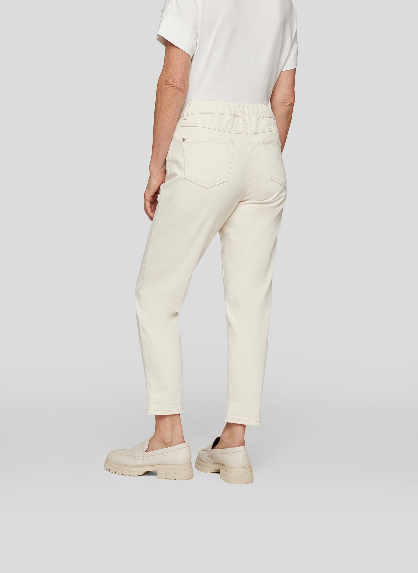 Ivory Ankle Grazer Jeans - 224153